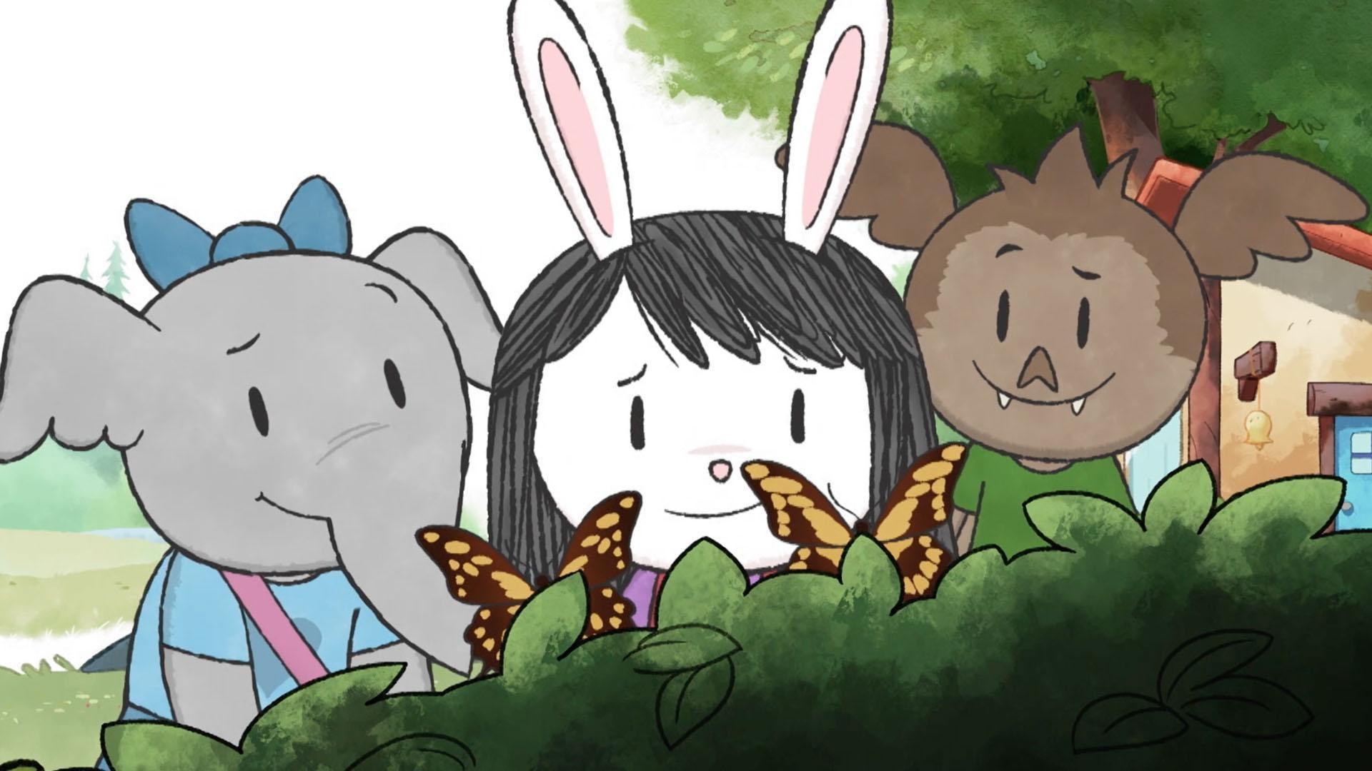 Elinor is unsure of how to tell the goat twins apart until she observes some butterflies.