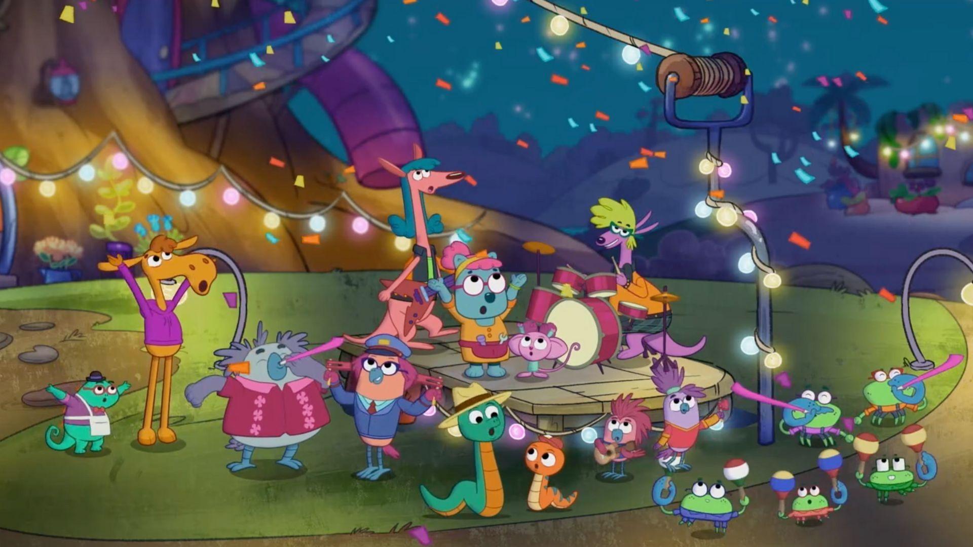 The Treeborhood celebrates a Parranda./The Wombats try to stay awake on New Year’s Eve.