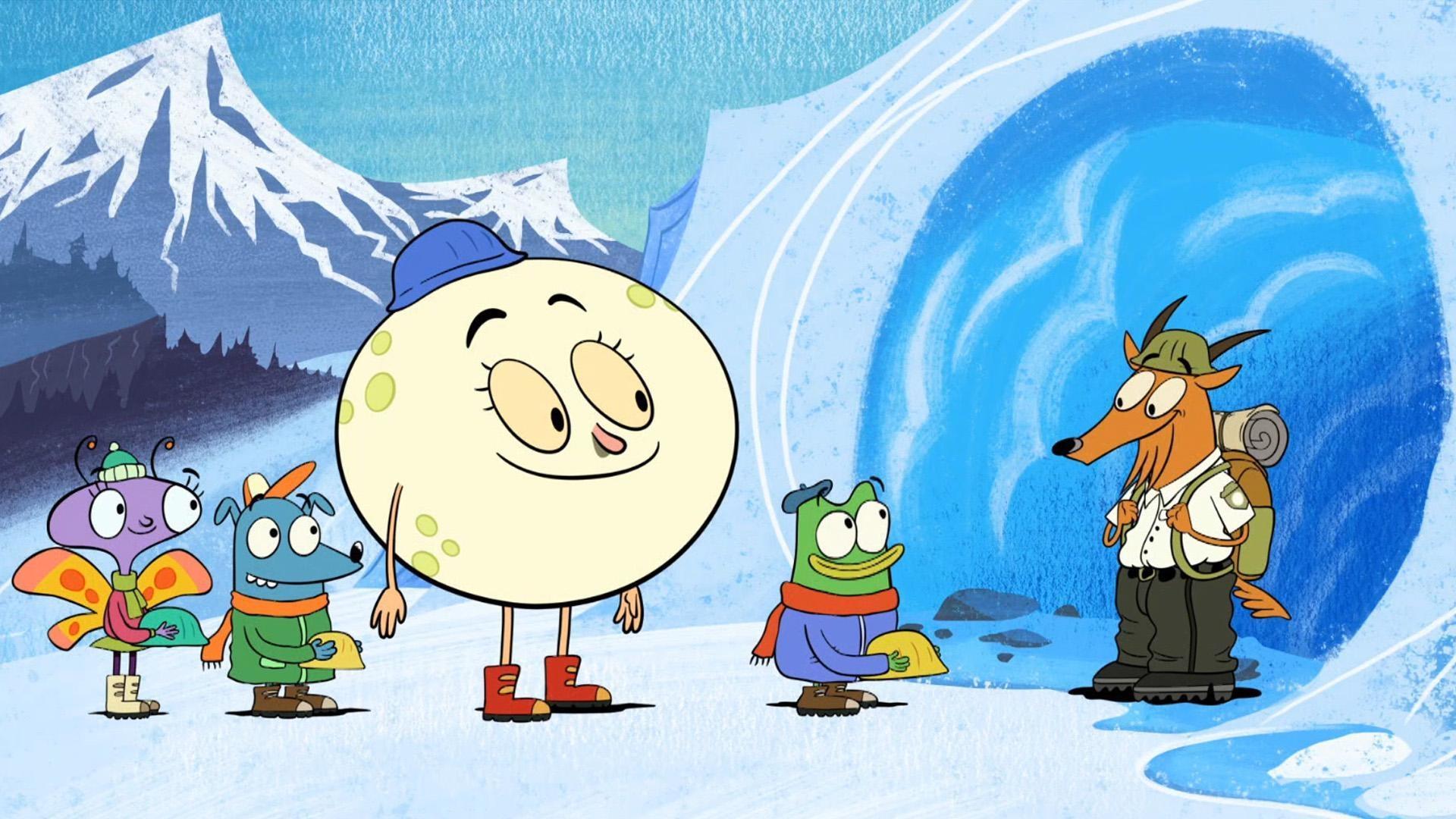 Luna and the kids take a tour of the ice caves at Mendenhall Glacier.