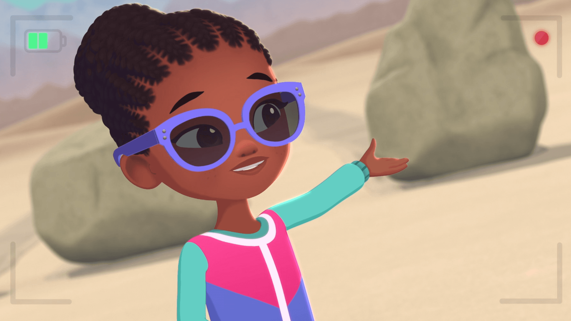 The Hunters film their first discovery of the mysterious Sailing Stones in the desert.