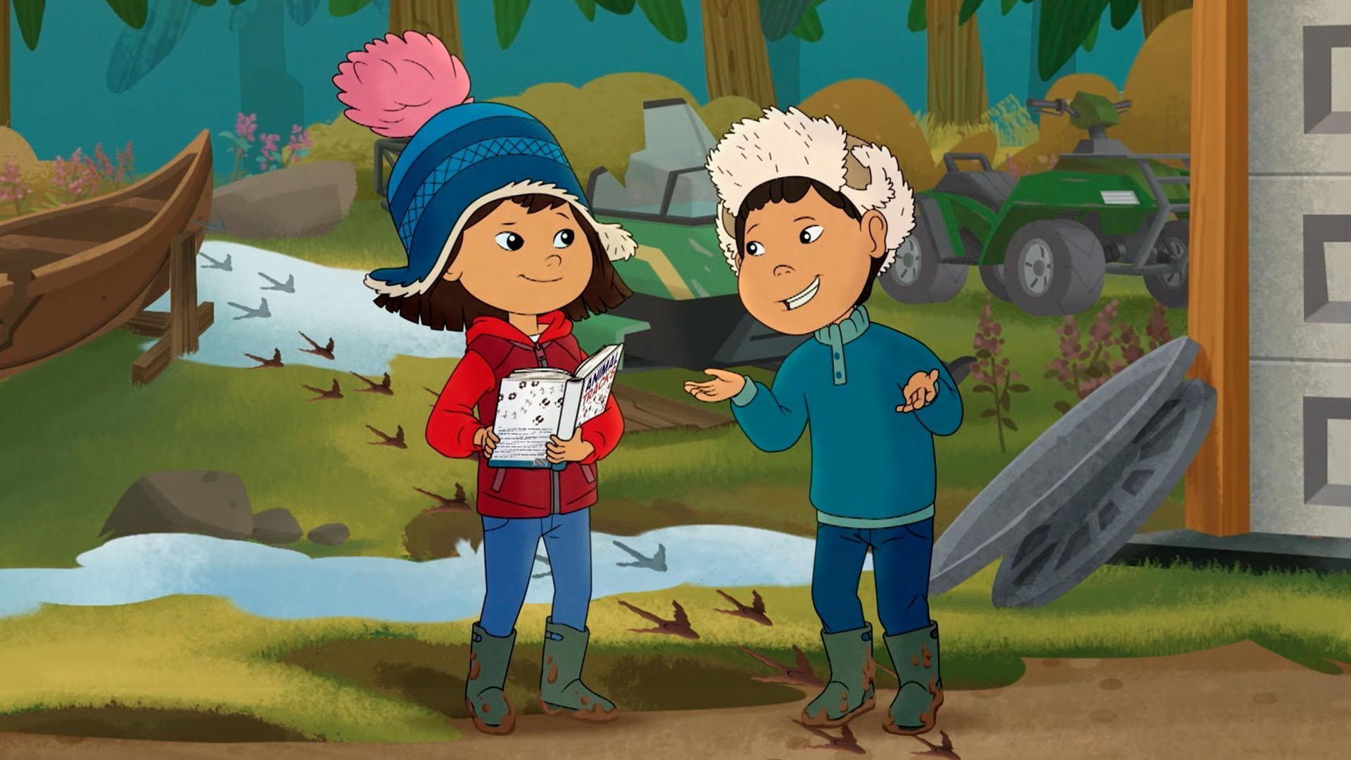 Molly and Tooey track down a turkey. / The kids build their own sailboat.