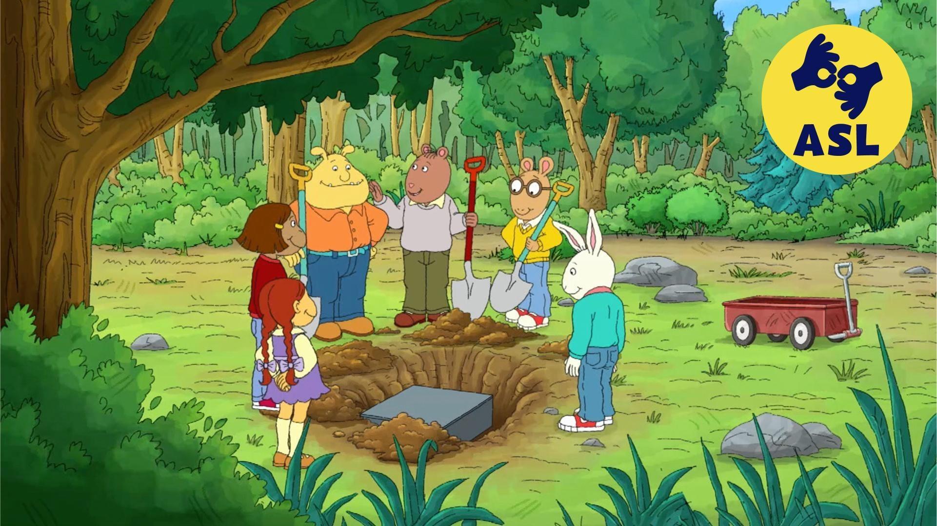 Muffy and Francine are convinced that Binky cheated. / Brain makes a time capsule.