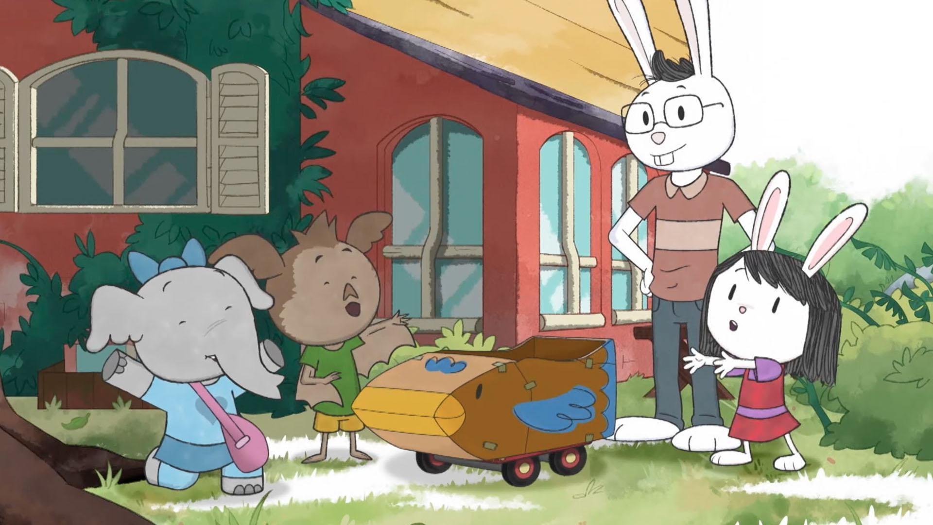 Elinor and friends try to brainstorm ways to make their slow car move faster.