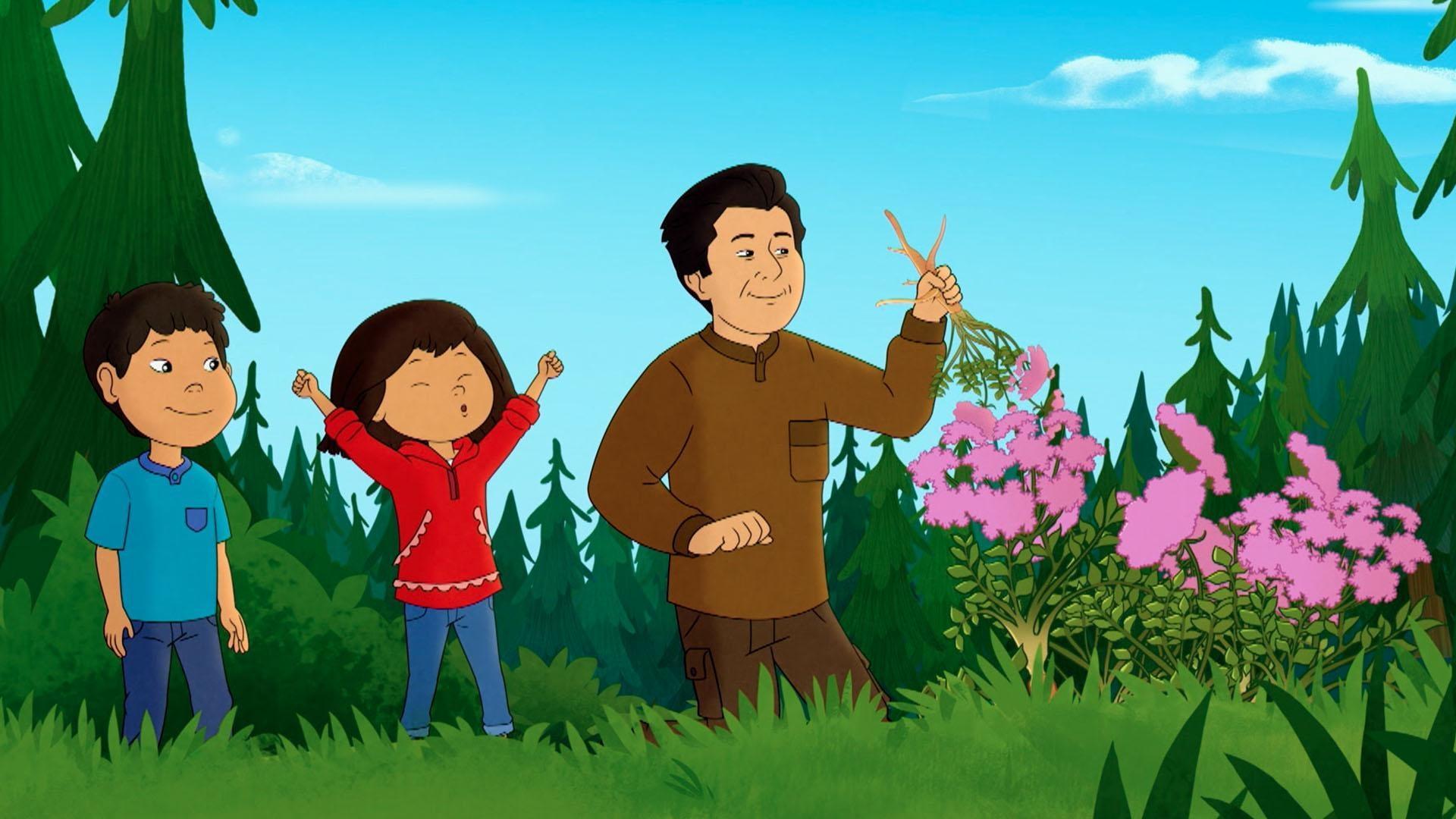 To find wild carrots, Molly, Tooey, and Kenji must first catch a weasel.