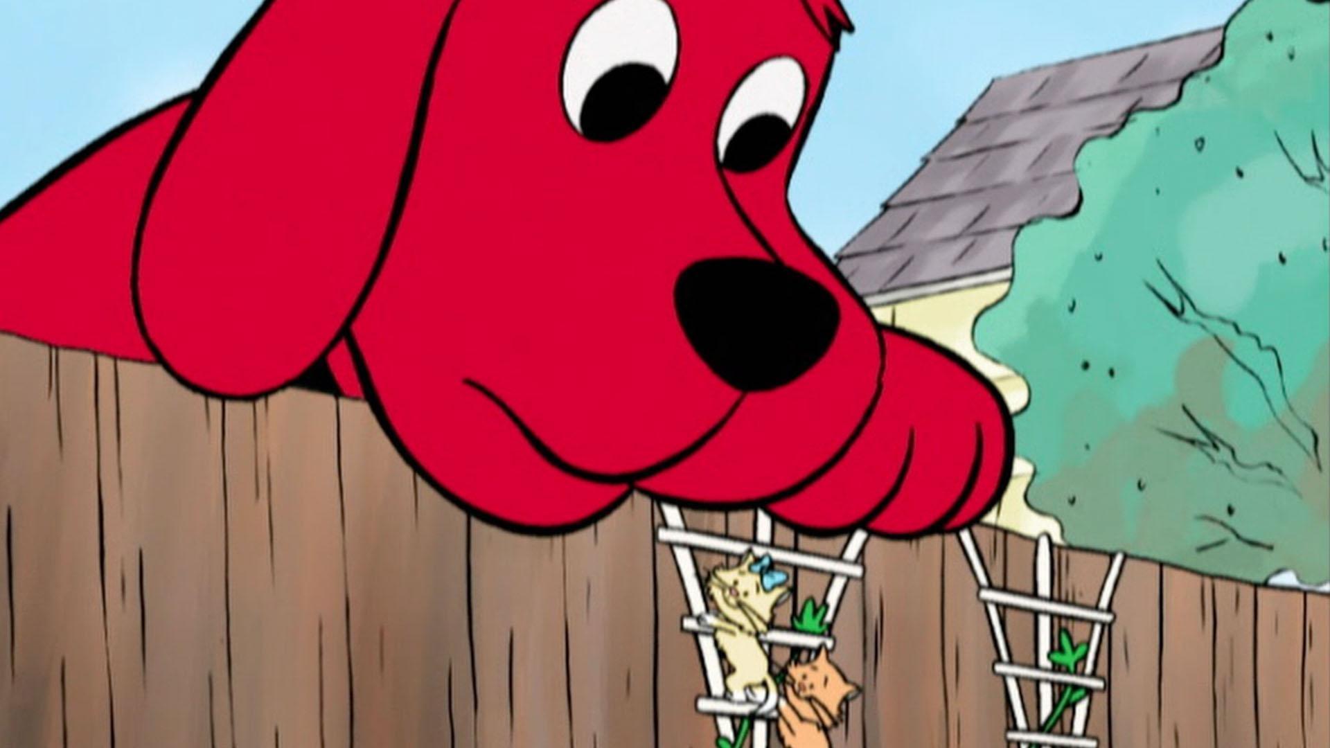 Cleo and T-Bone are helpful. / Clifford wrangles some kittens.