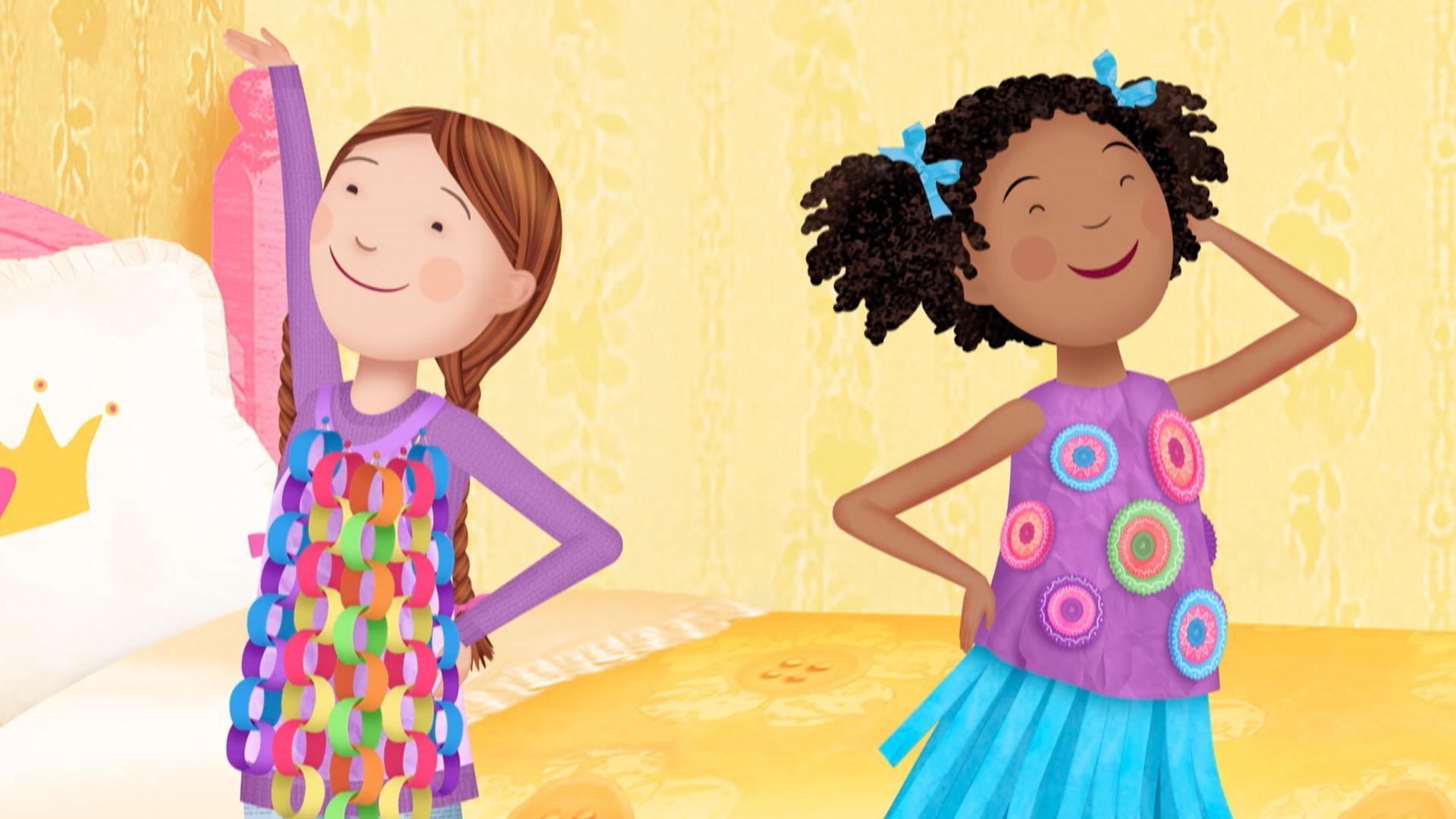 Pinkalicious, Jasmine, Lila, and Peter are putting on a fashion show today!