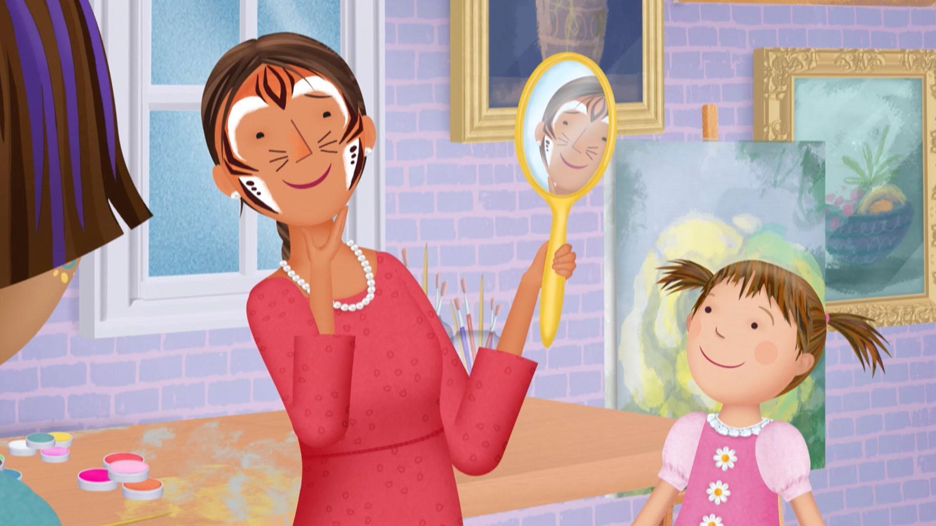 Pinkalicious meets Mrs. Plum's niece, Indigo, who is a very talented face paint artist.