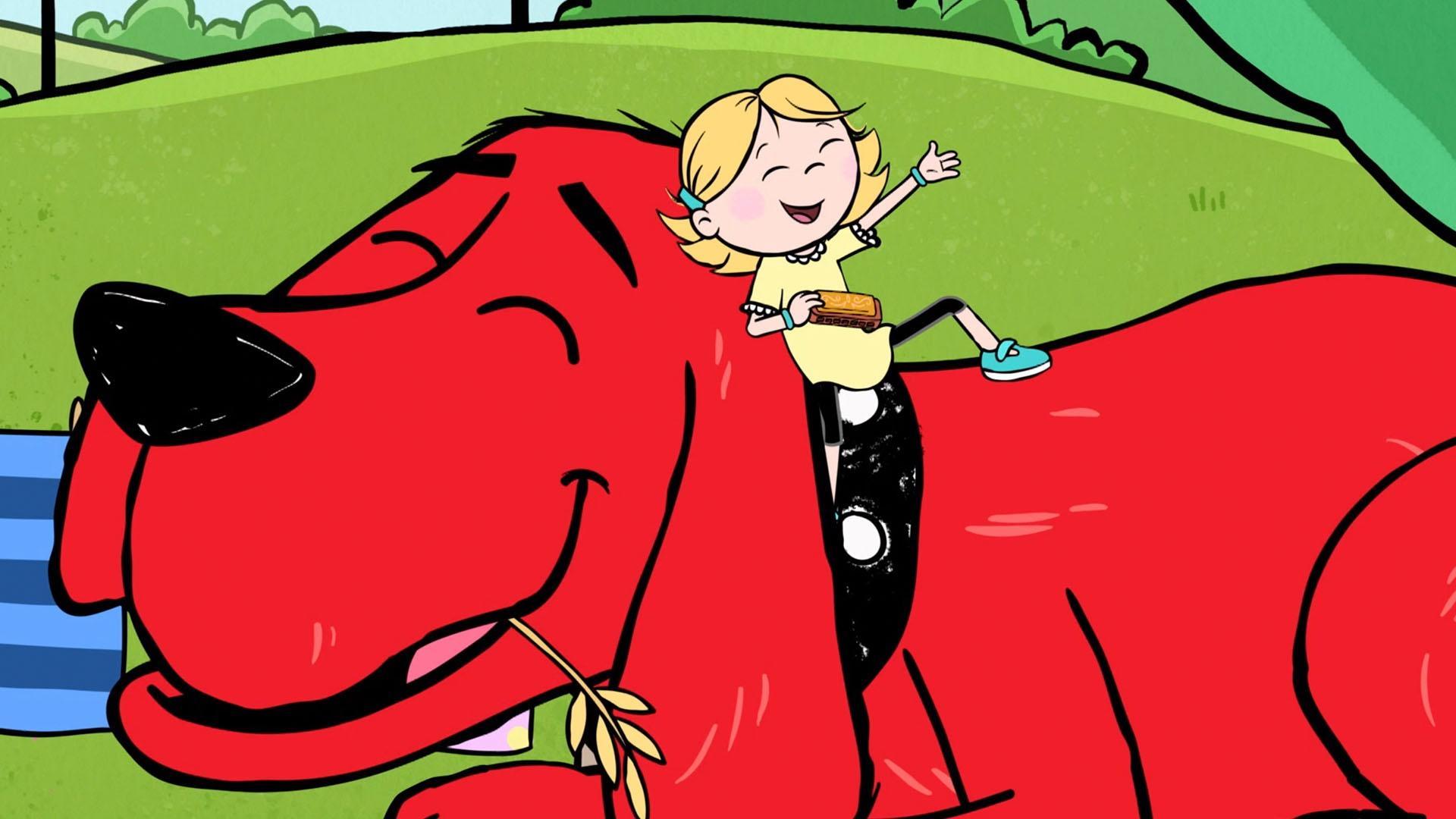 Clifford and Emily Elizabeth kitten-sit. / Bringing treats to Bailey.