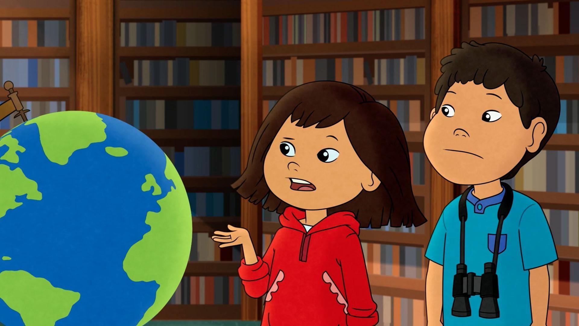 Molly and Tooey try to find out where a visitor in Qyah is from by researching their hat.