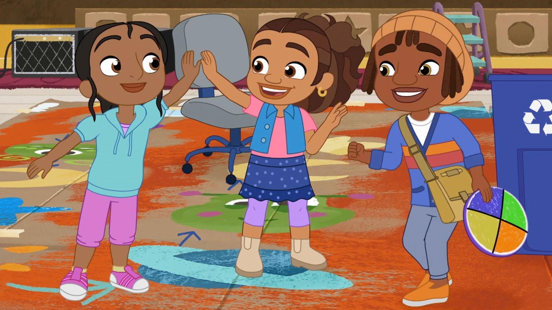 Alma, Rafia, and André stick to the rules as they play Star Ball.