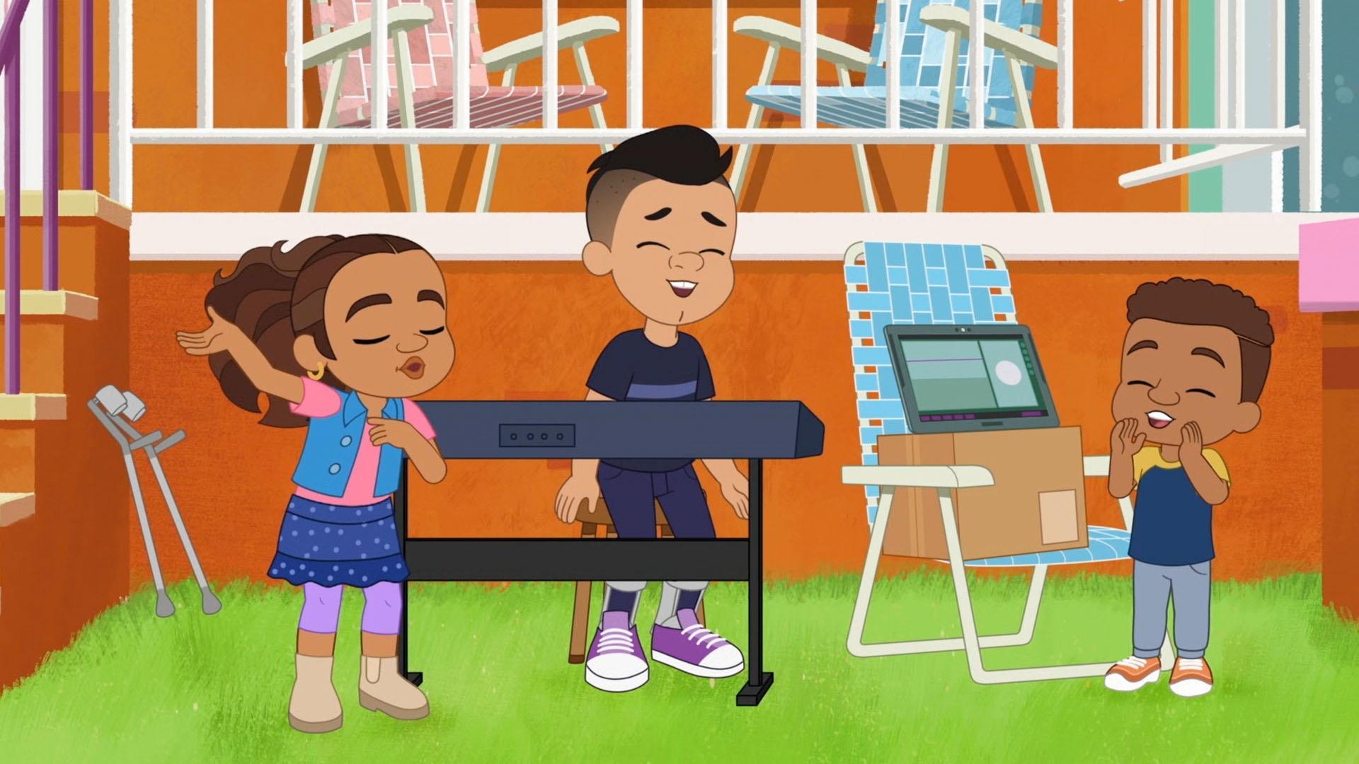 Eddie struggles to record a song for his music class, so Alma and Junior offer to help.