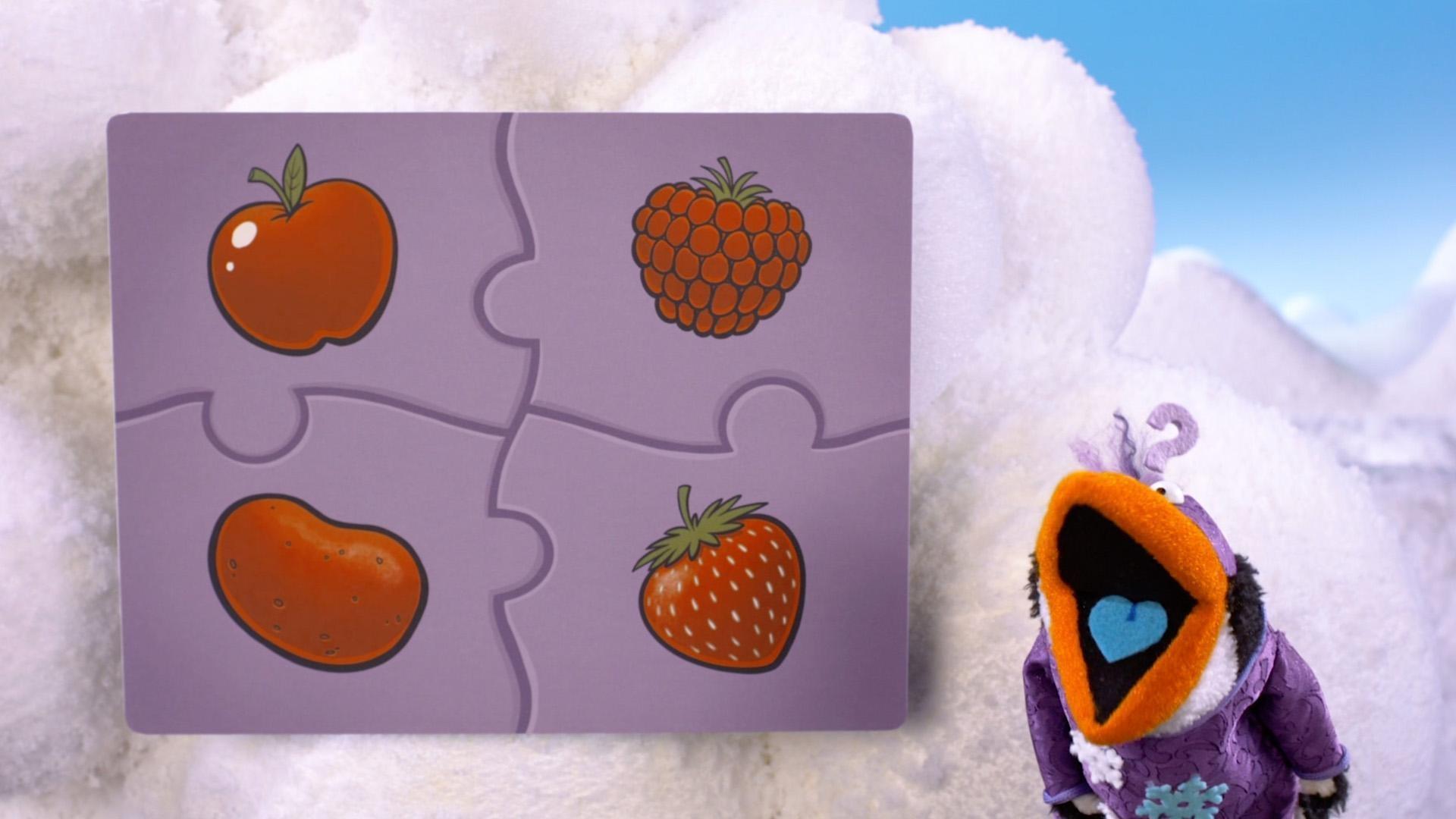 Trolley helps Donkey Hodie and Purple Panda solve Puzzling Penguin's toughest puzzle.