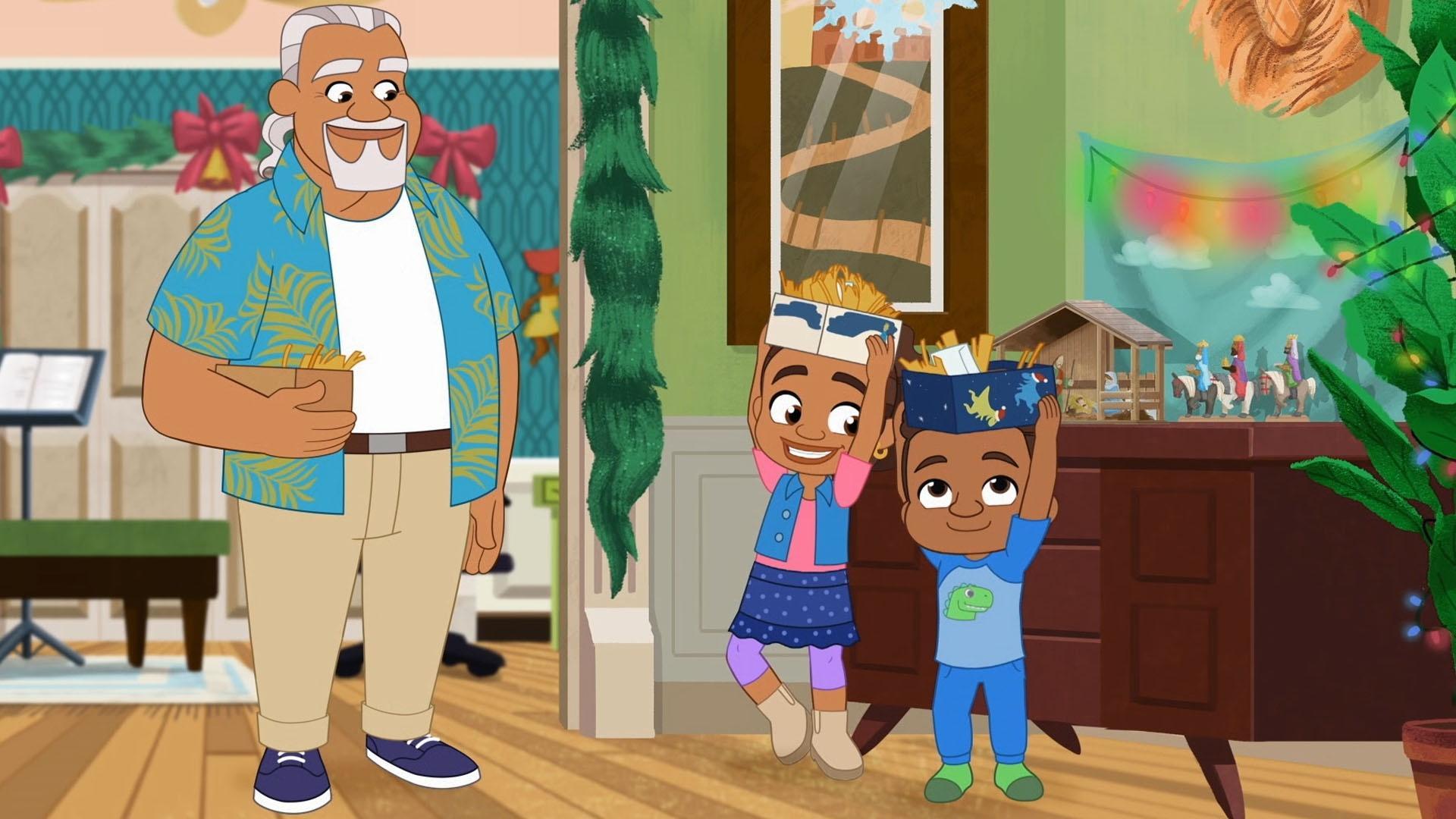 Alma and Junior get ready for Three Kings Day.