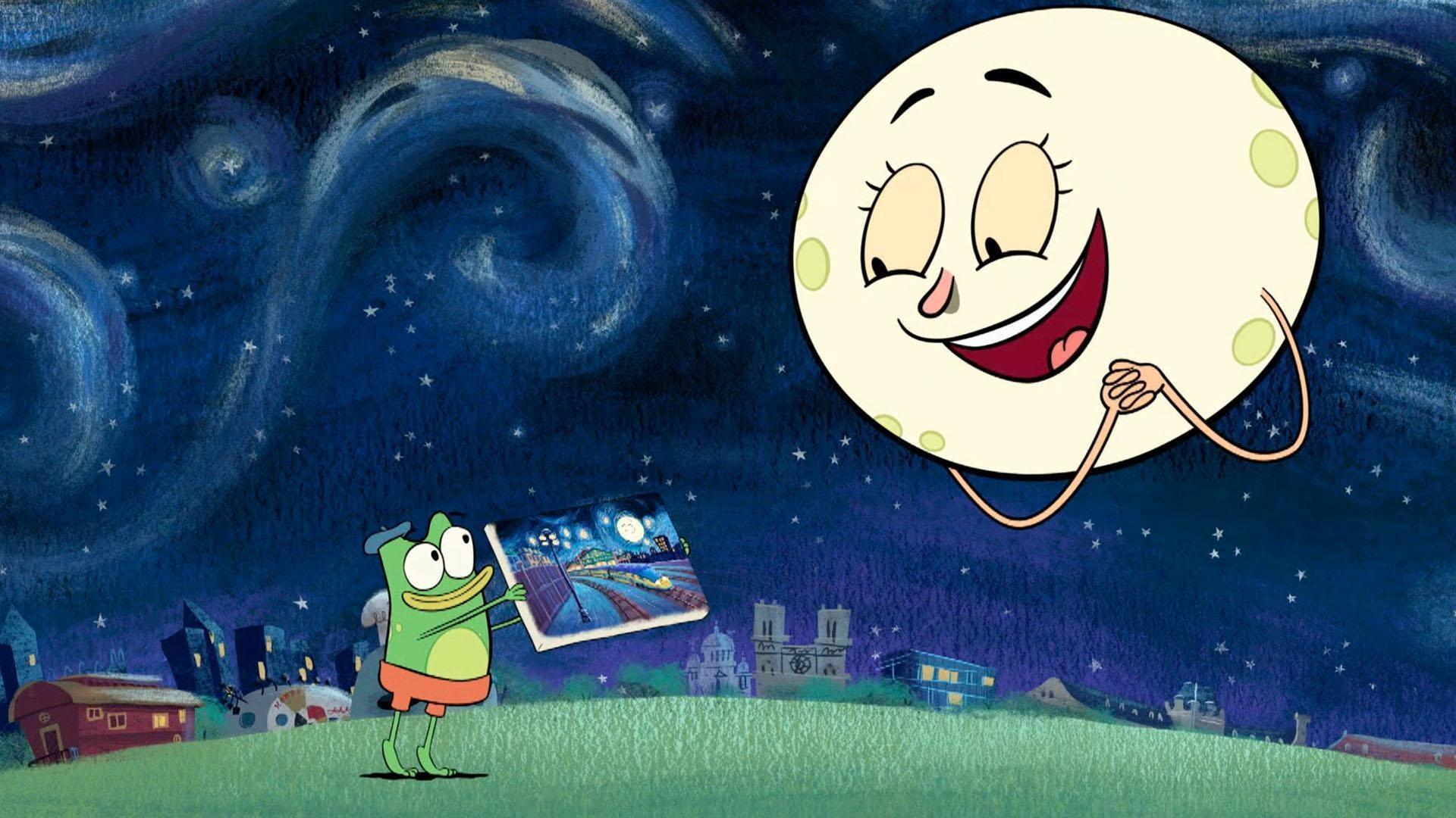 Inspired by the impressionists, Andy paints a train at the train station.