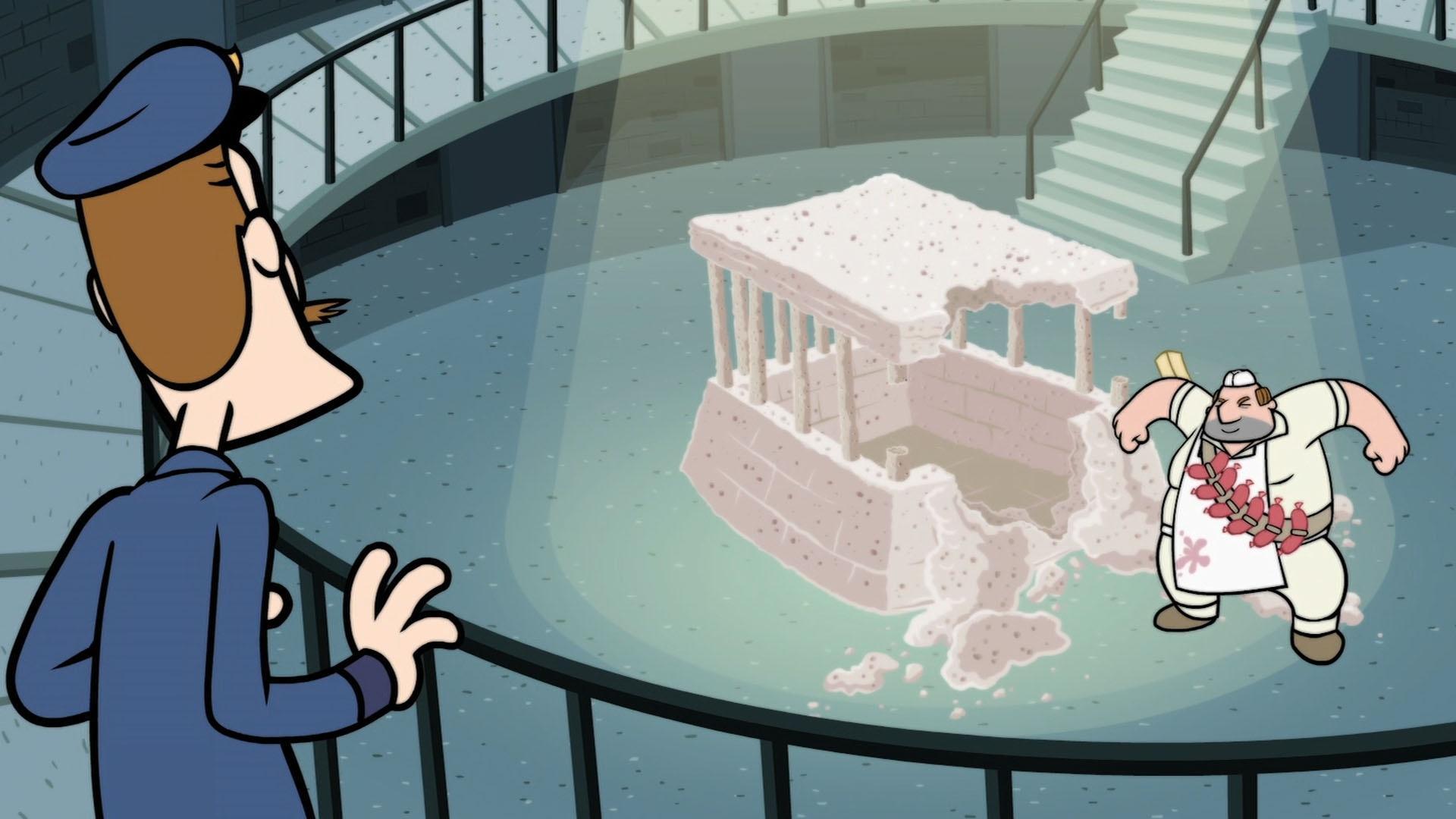 The Butcher escapes from a prison cell made entirely of tofu.