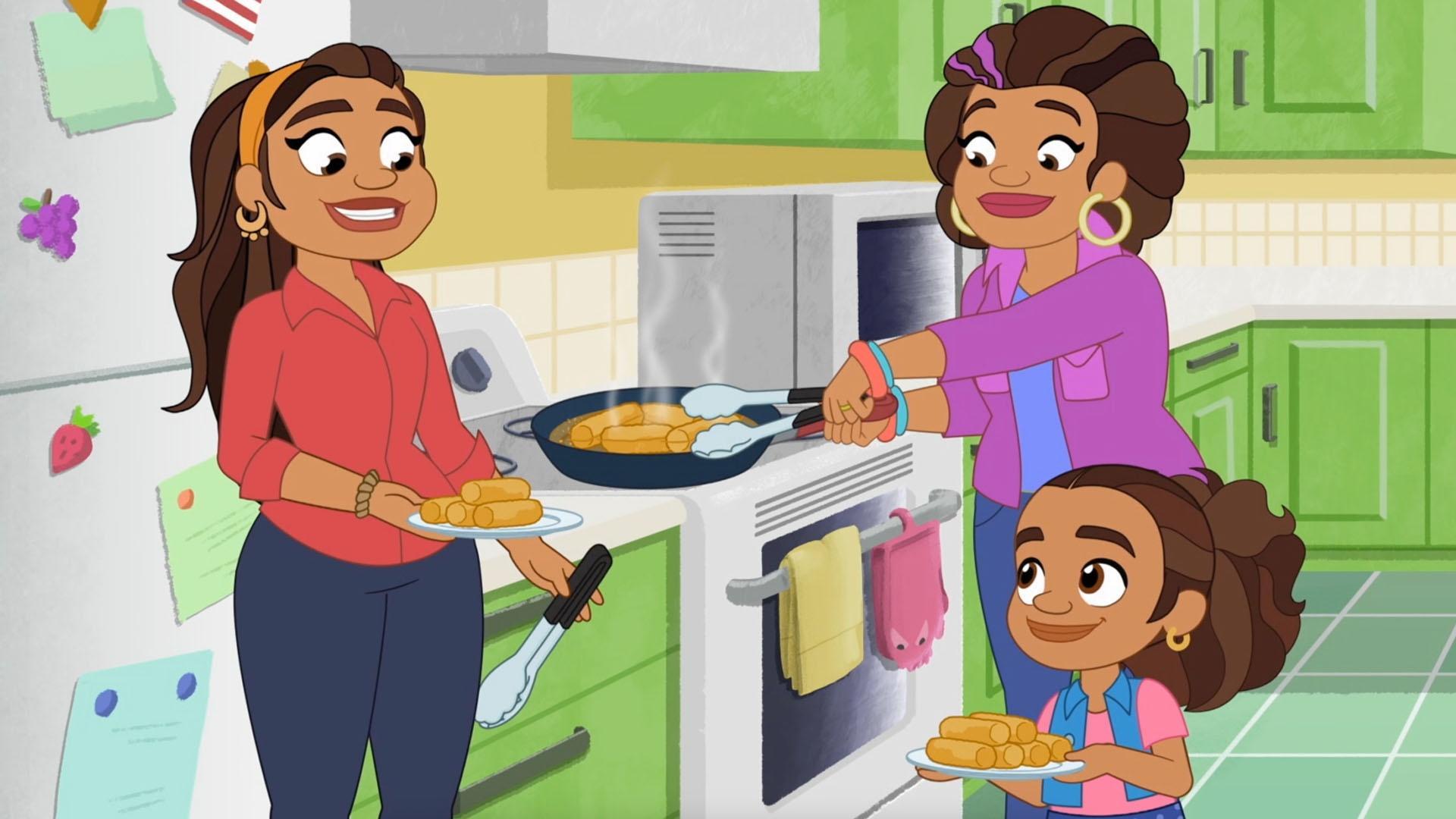 After taking way too much corn, Alma and family prepare meals for people in need.
