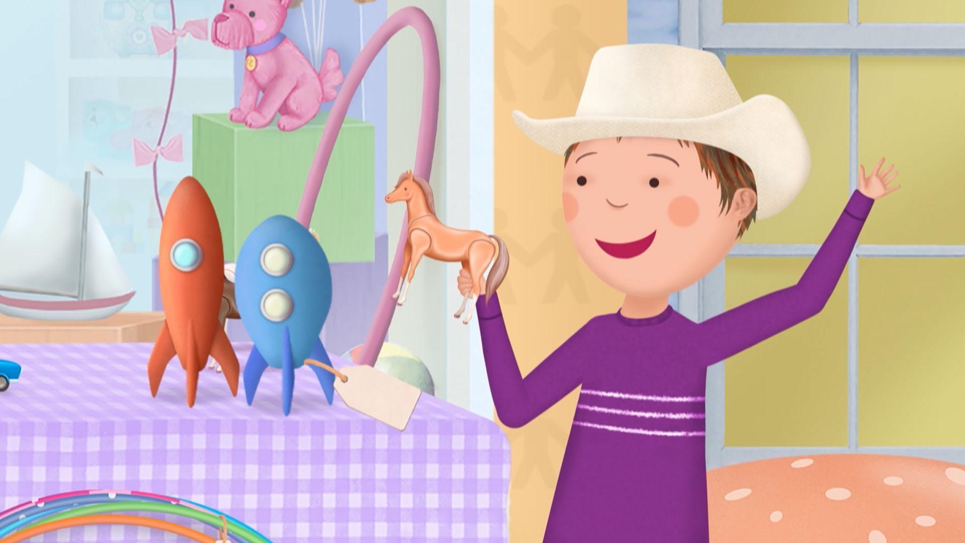 Pinkalicious has creative new ideas for Pinkville's new merry-go-round!