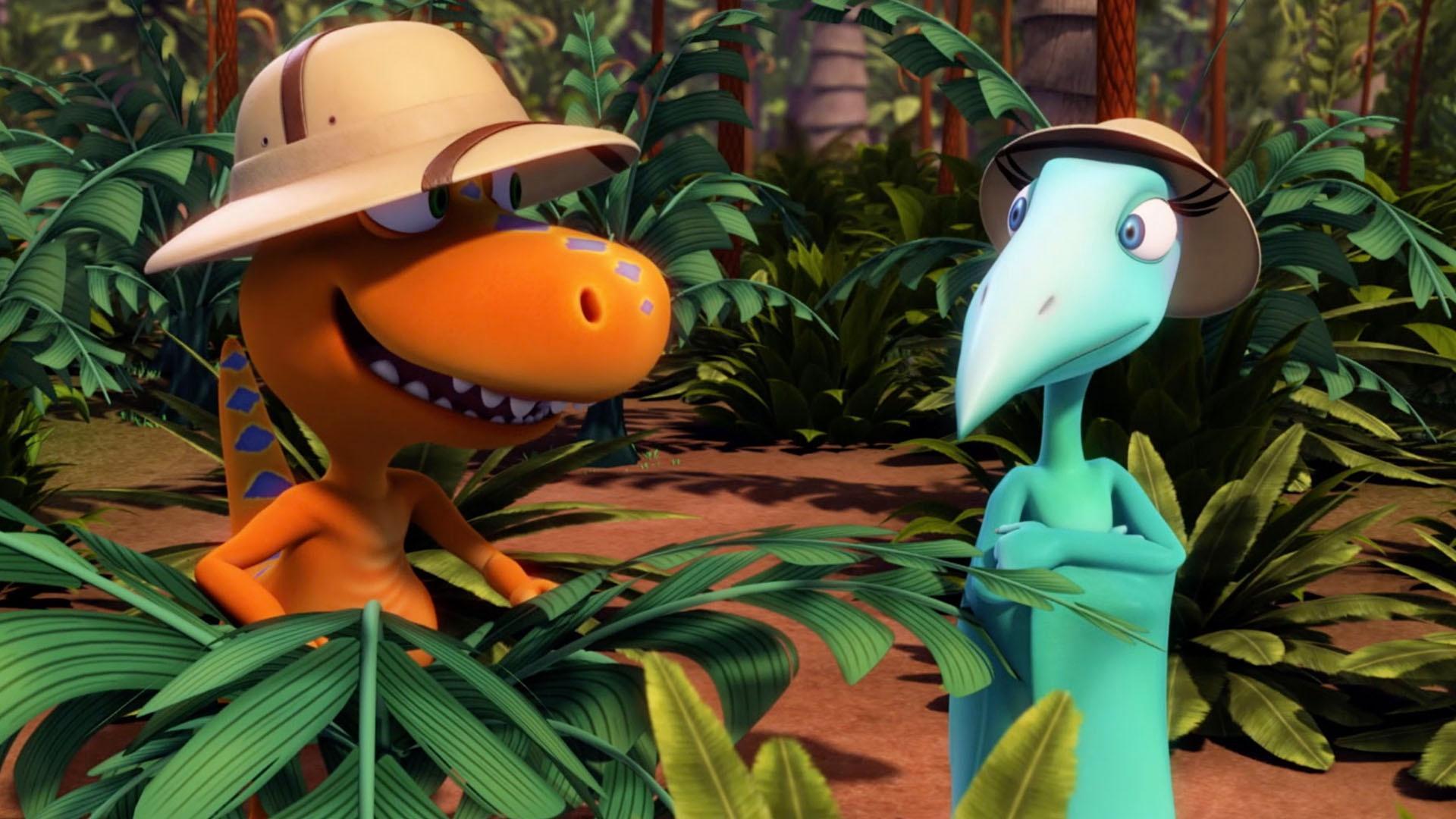 The Conductor, Buddy, Tiny, Shiny, and Don meet a dracoraptor.