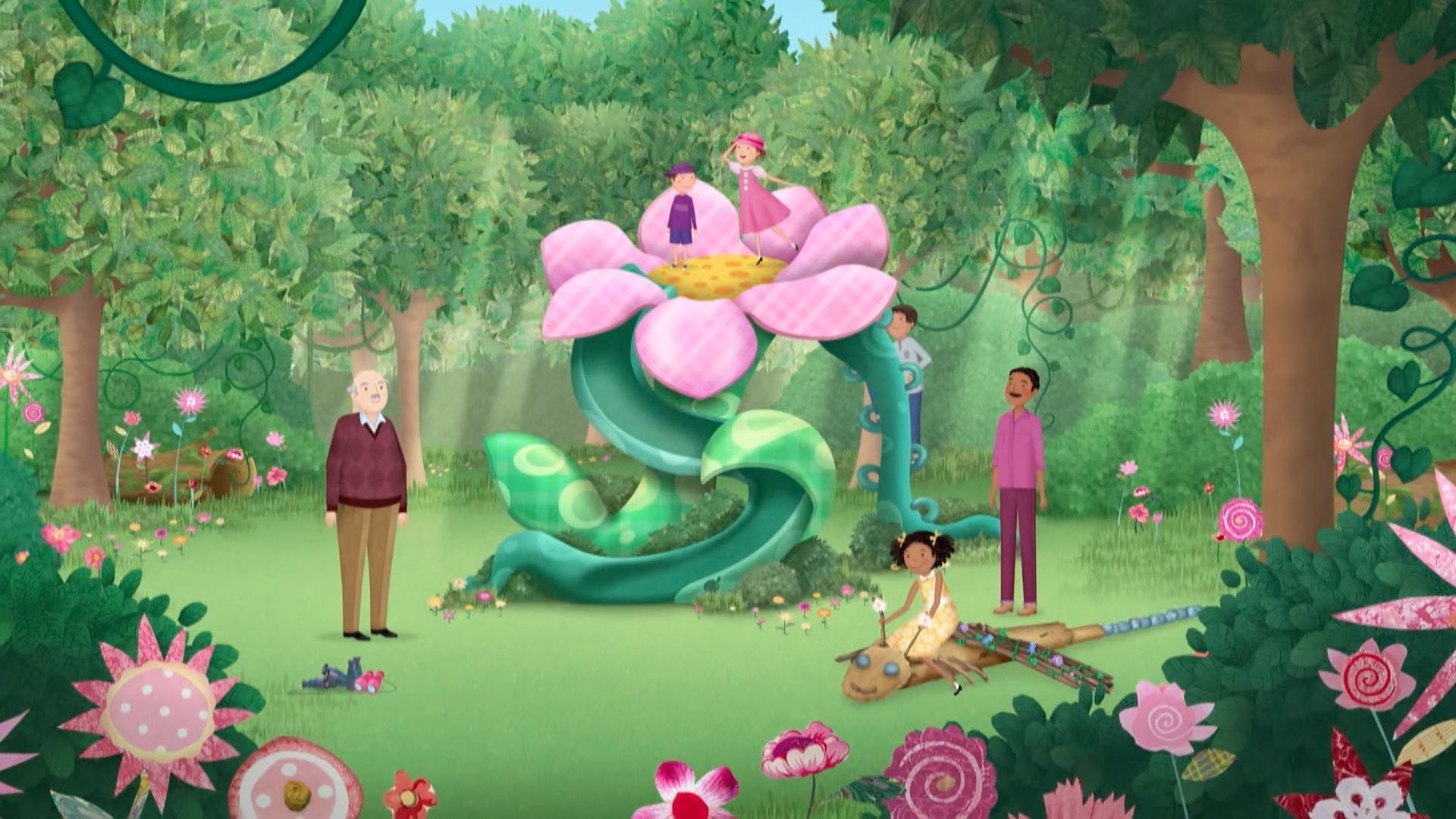 Pinkalicious discovers a secret statue./Mommy invents the celebrator for Pinka's birthday.