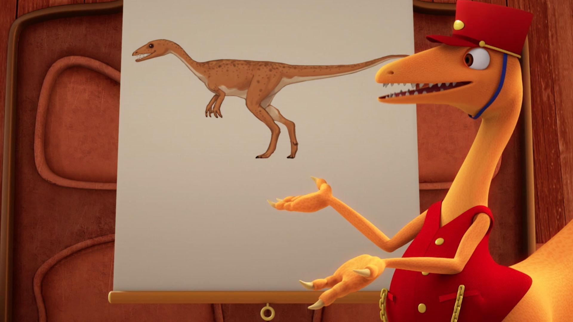 The conductor explains what time period their new fossil discovery is from.