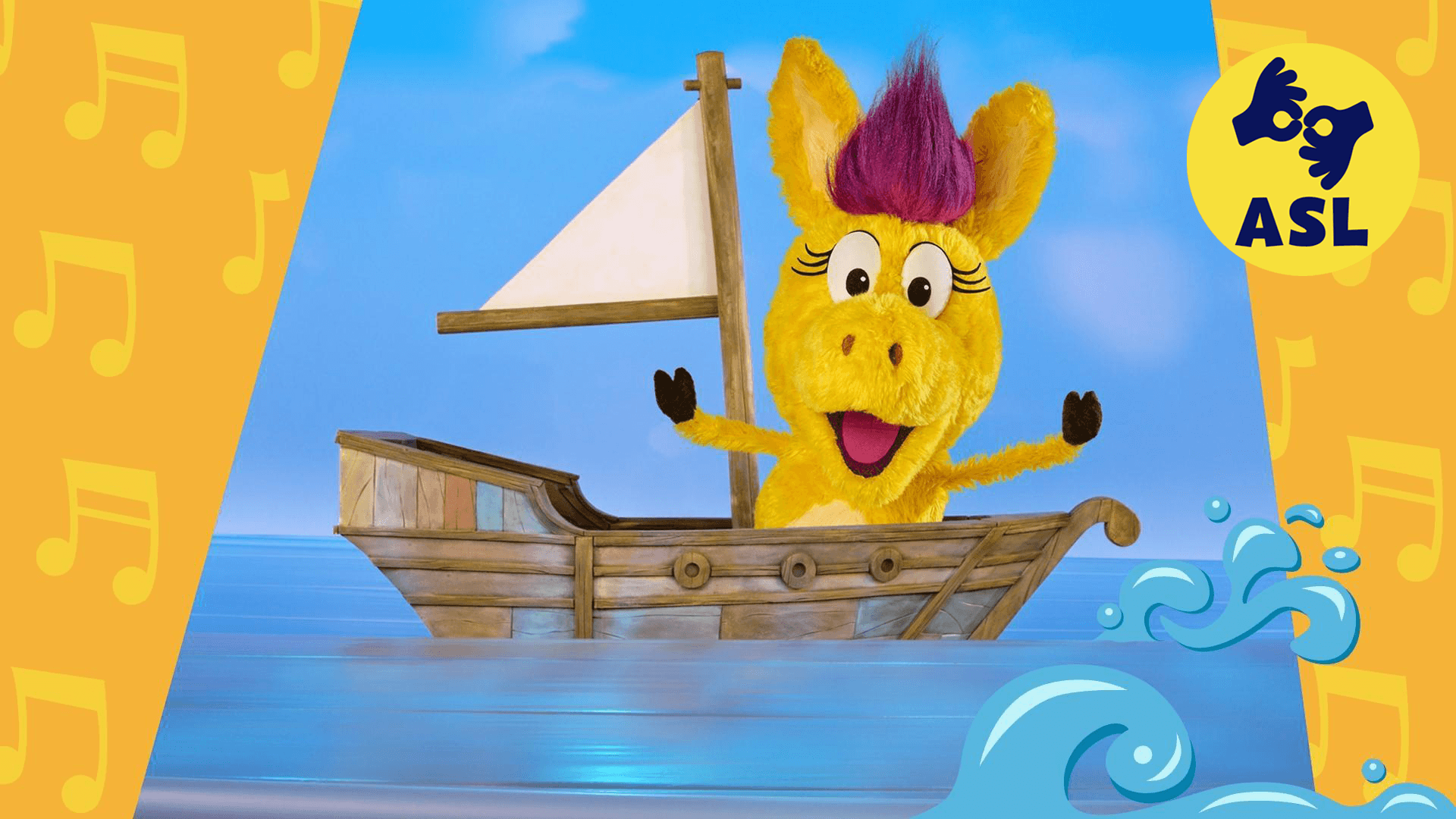 Set sail with Donkey Hodie and pals in this call-and-response sea shanty music video.