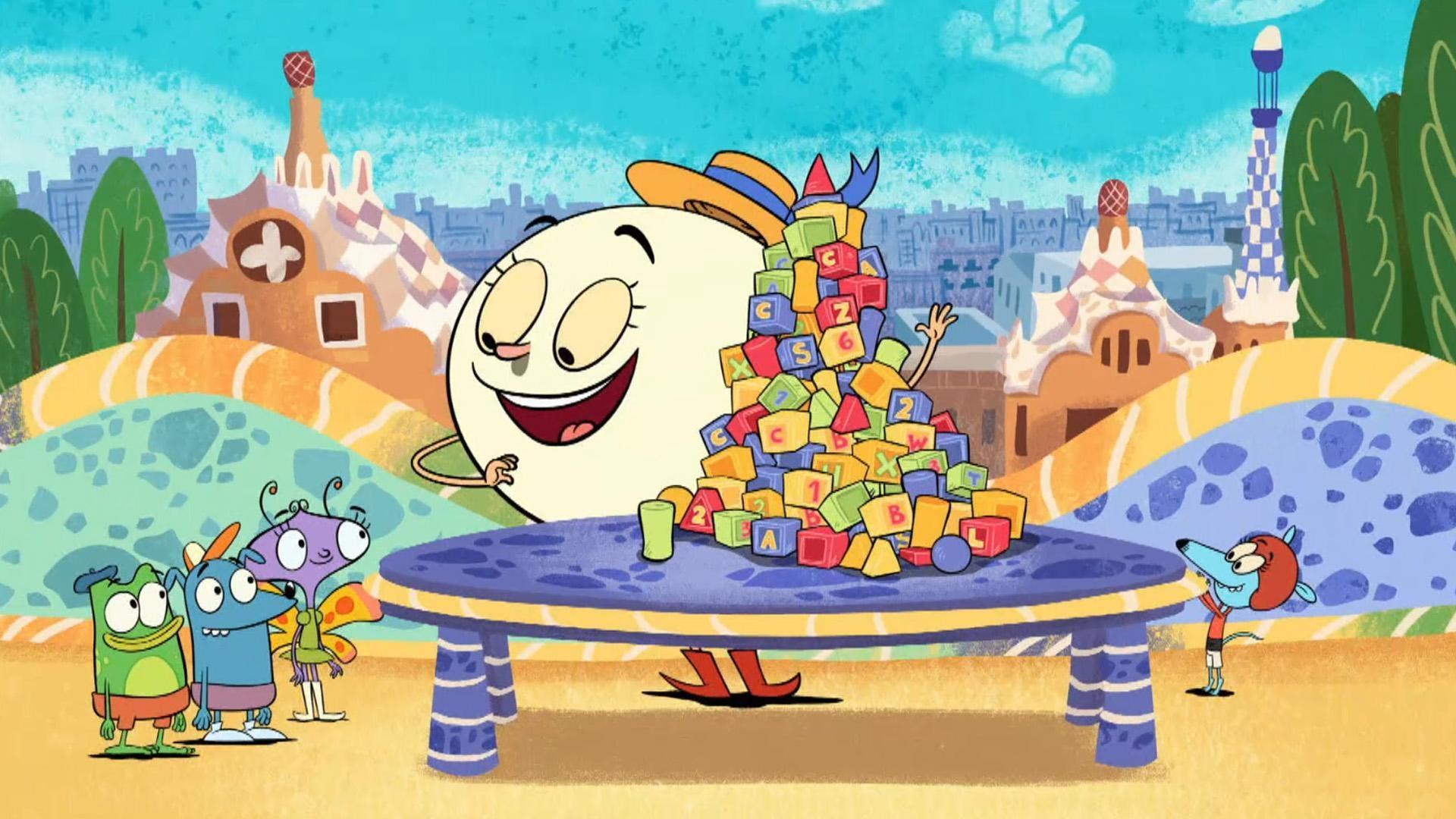 Luna and her friends are on their way to the castell competition in Barcelona.