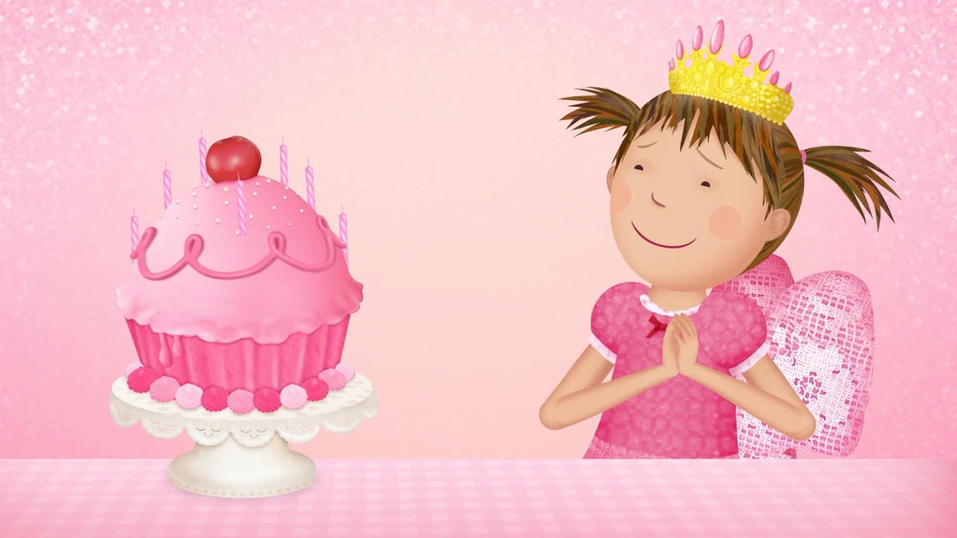 Pinkalicious can't wait for her pinkaperfect birthday party!