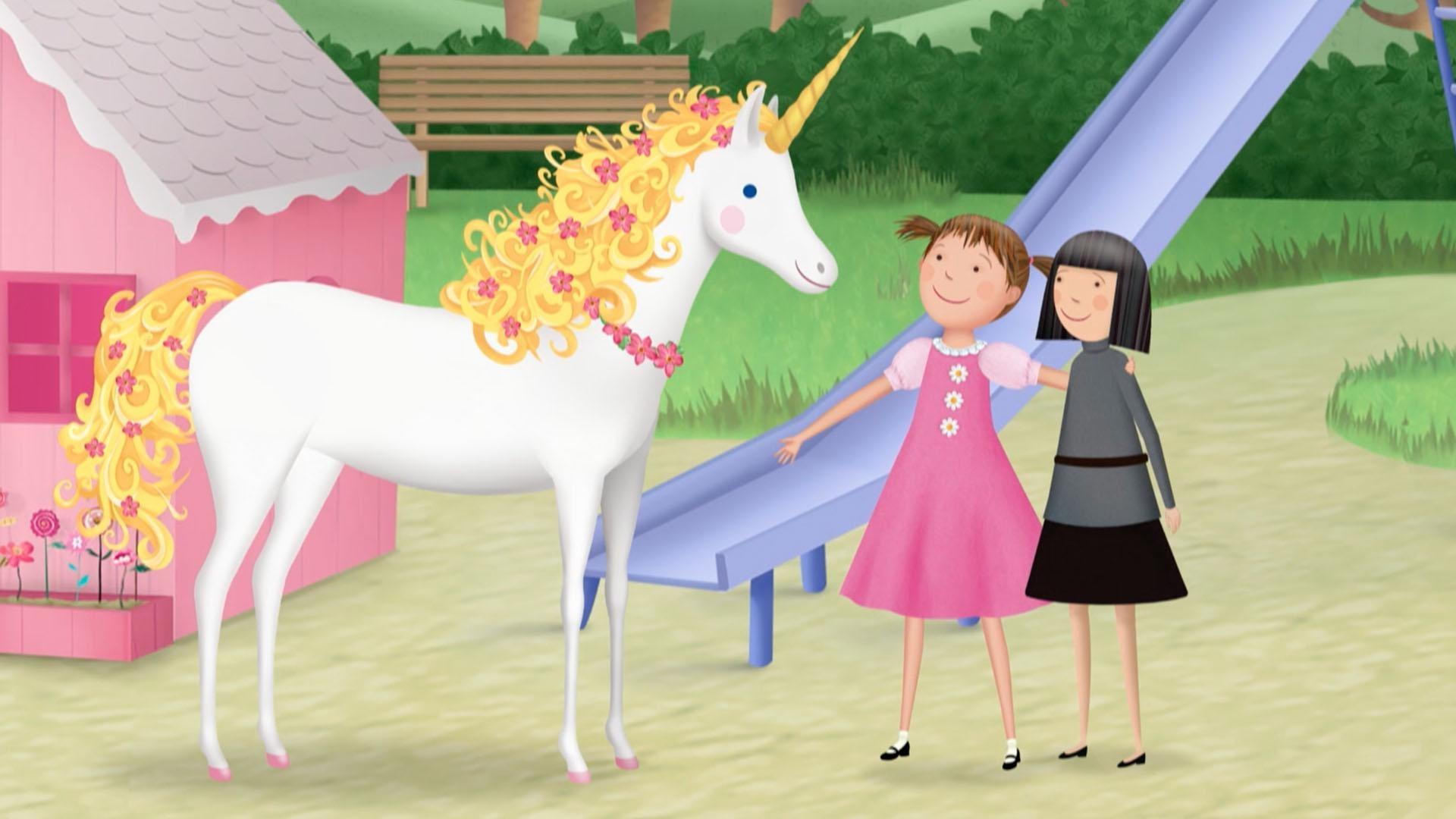 Kendra and Pinkalicious search for Goldie, and Kendra gets that unicorn feeling!