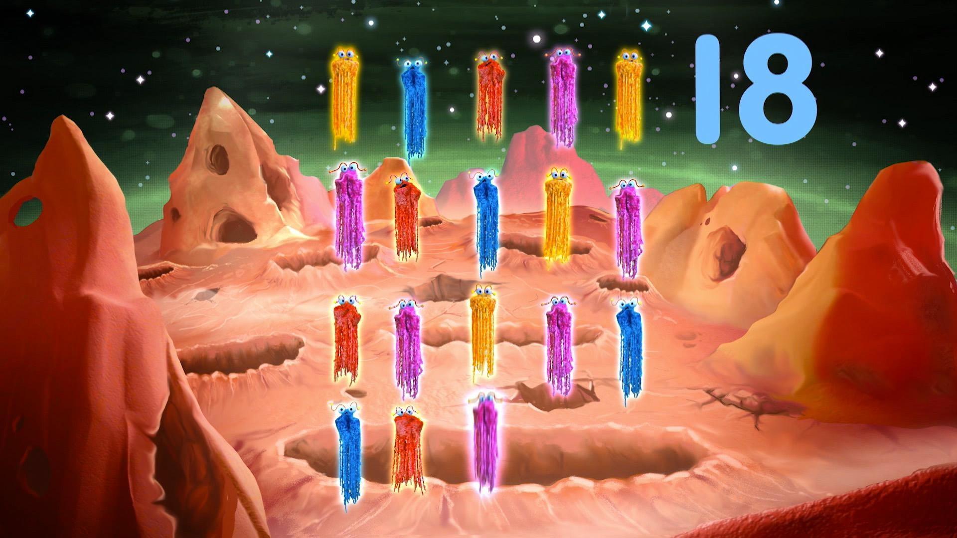 Sing along to the number of the day. Let's count to 18!