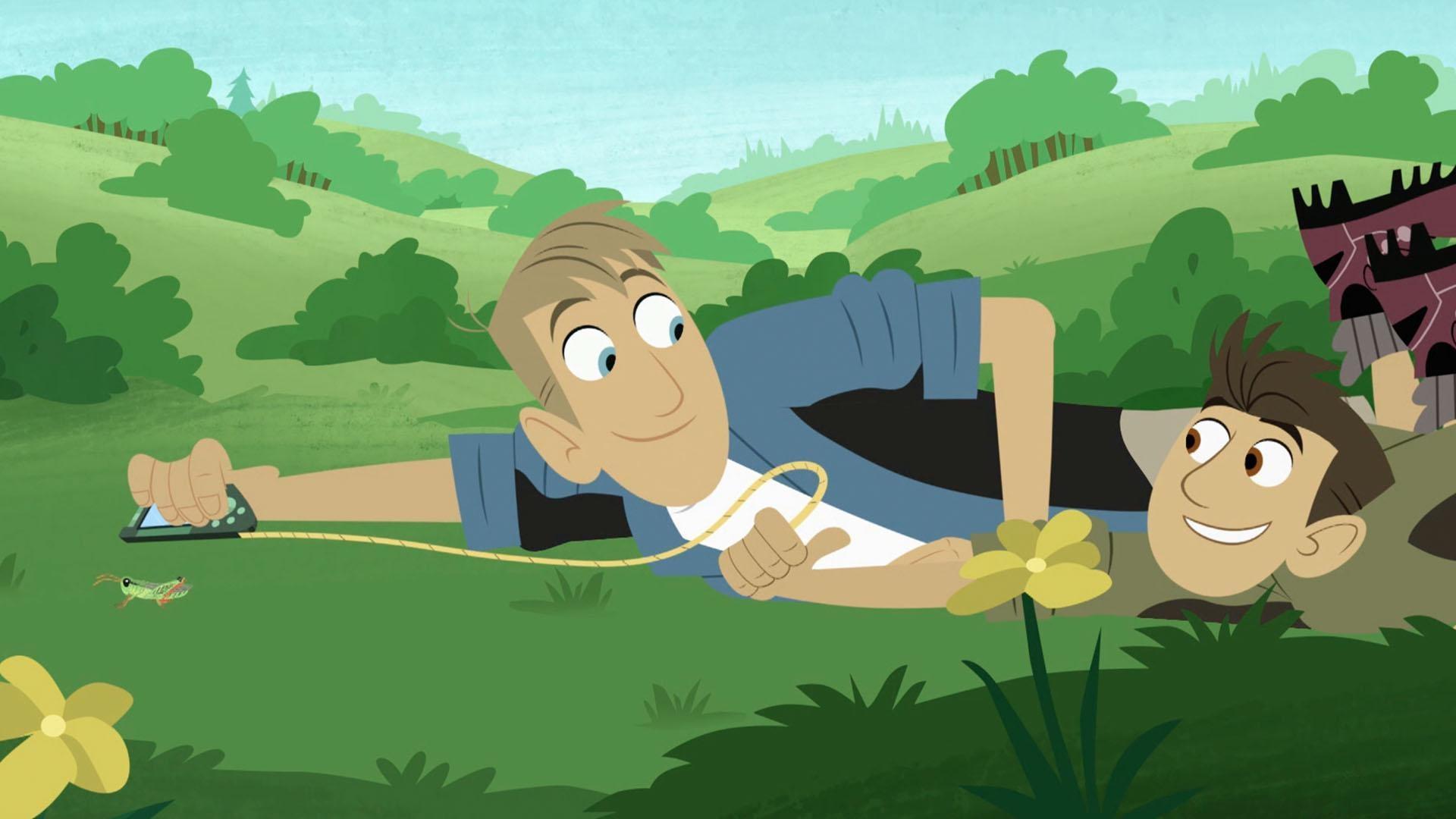 Martin and Chris chase Grasshoppers.