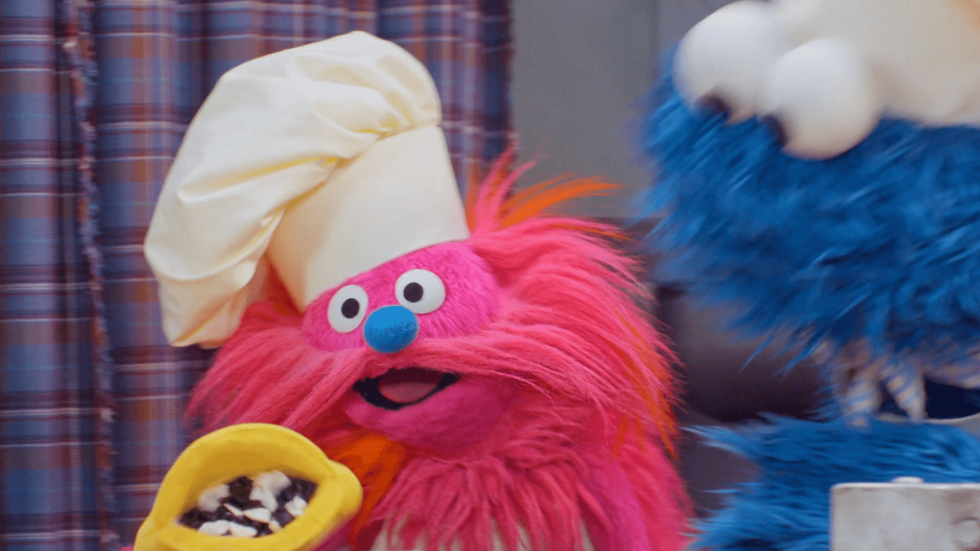 Cookie Monster and Gonger travel to a bean farm and learn how to make Arepas!