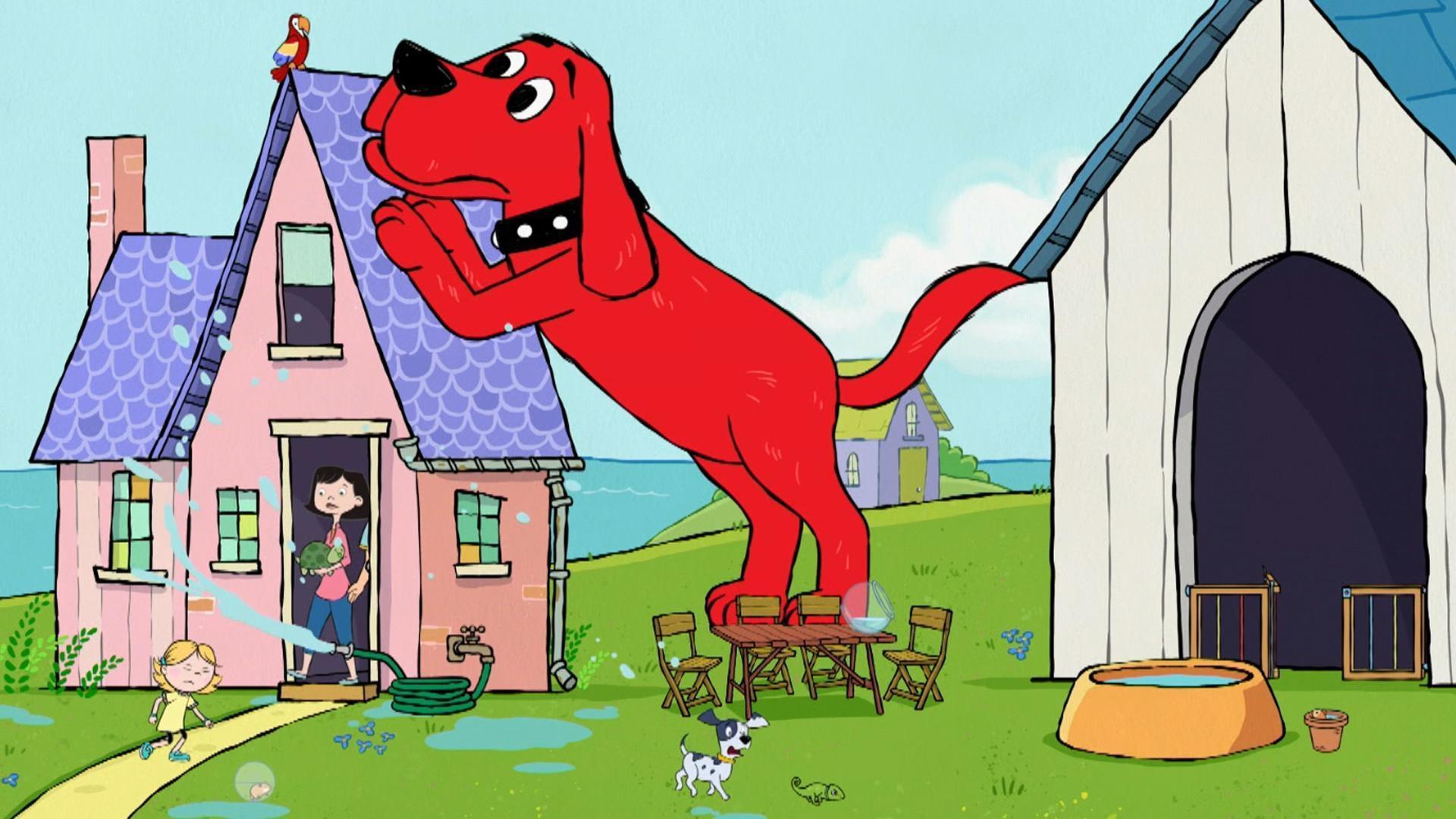 Emily Elizabeth and Clifford open a pet daycare. / Clifford is spending a night alone.