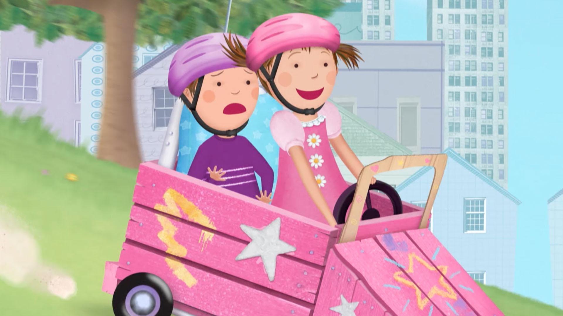 Pinkalicious and Peter have some trouble with their new go-kart.