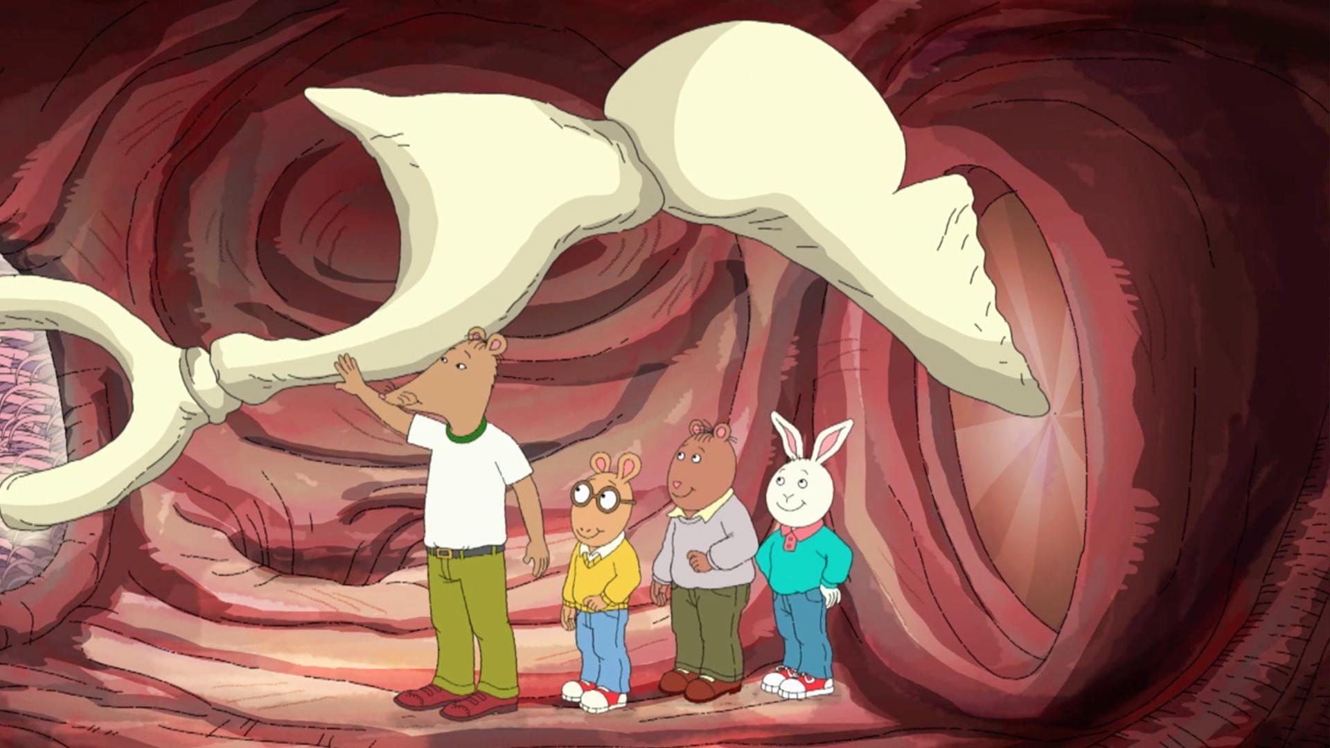 Mr. Ratburn takes Arthur, Buster, and Brain on a journey inside the ear.