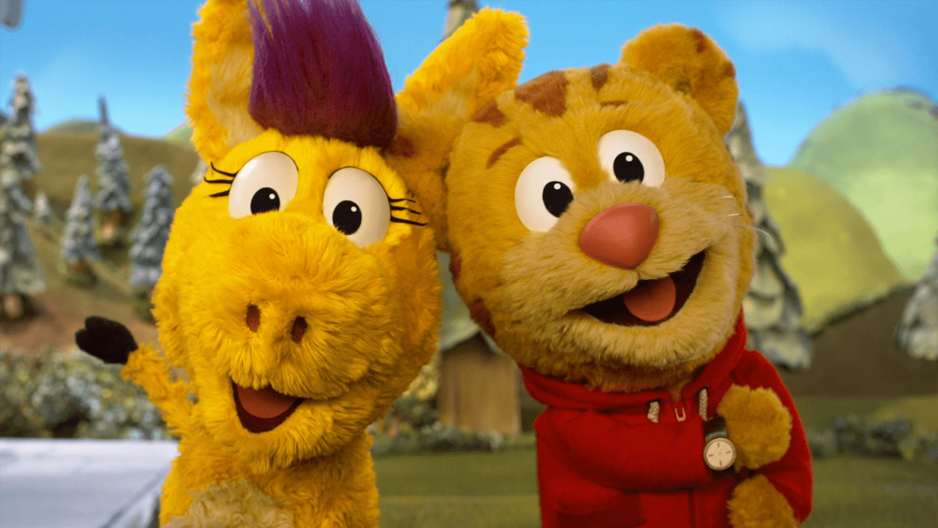 Daniel Tiger and Donkey Hodie get to know each other in this fun song about making new friends.