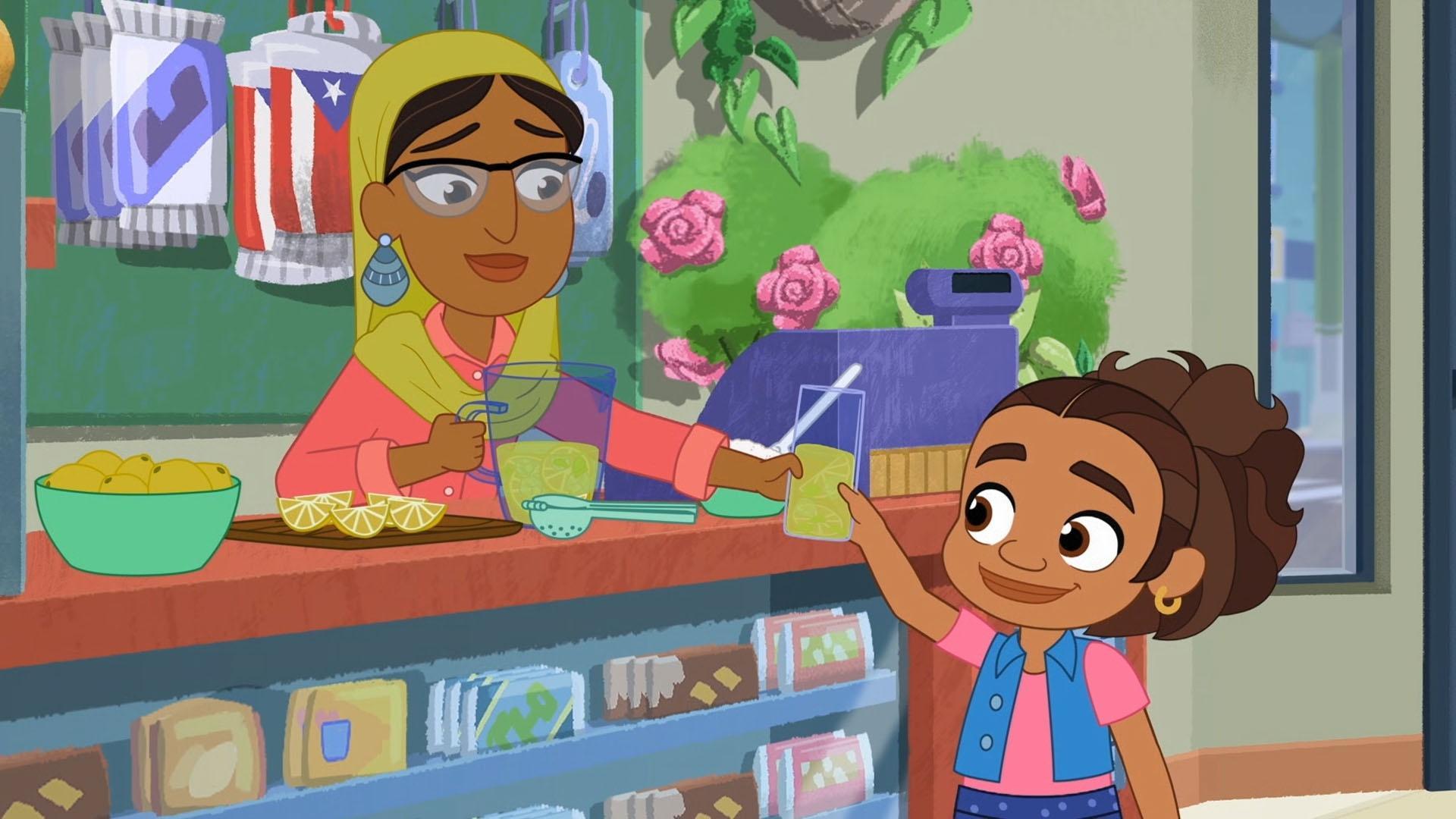 Safina spills her lemon drink when she's in a rush to volunteer at the animal clinic.