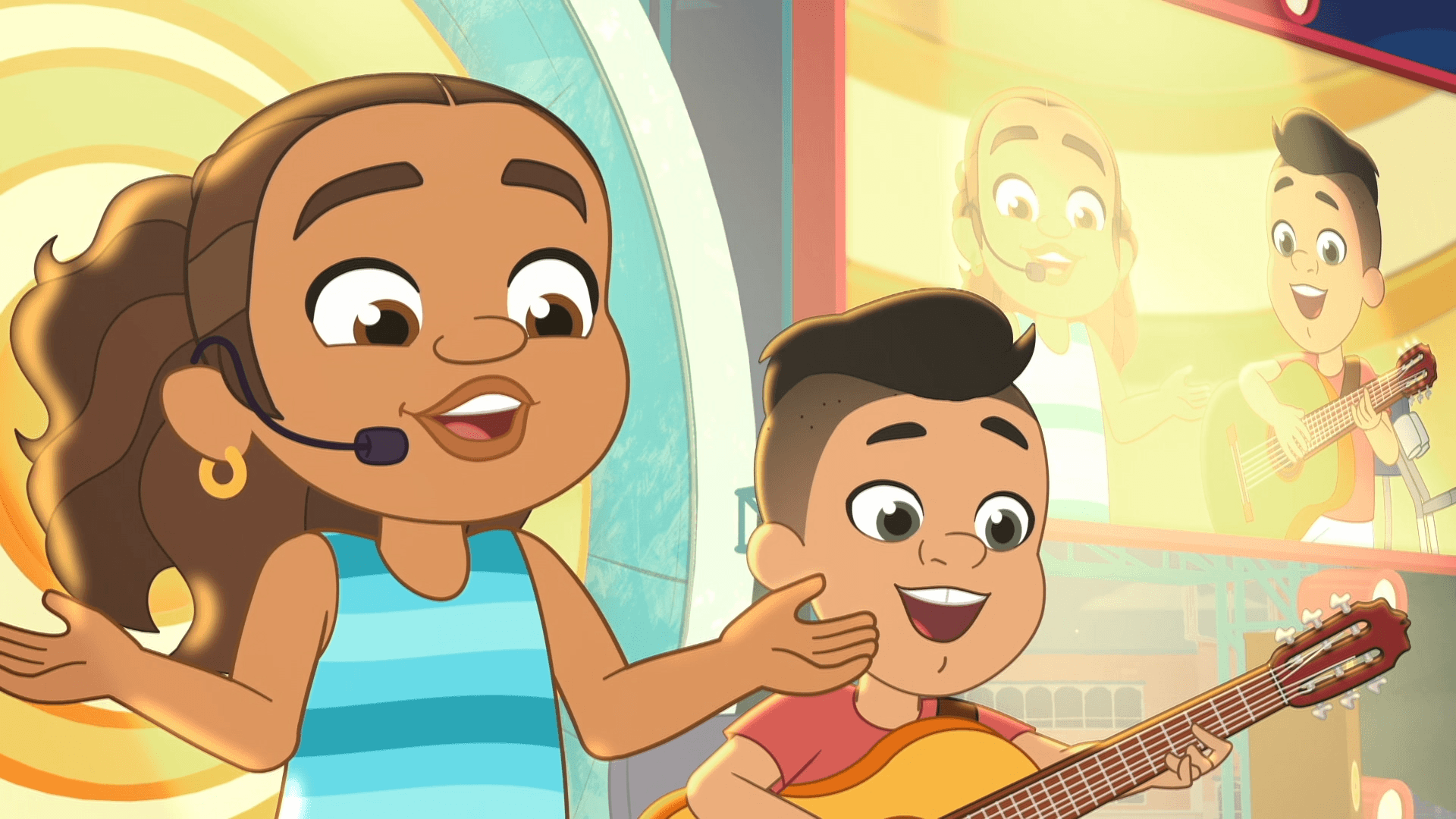 Alma & Eddie get on stage to sing their winning song about Puerto Rico & the Bronx.