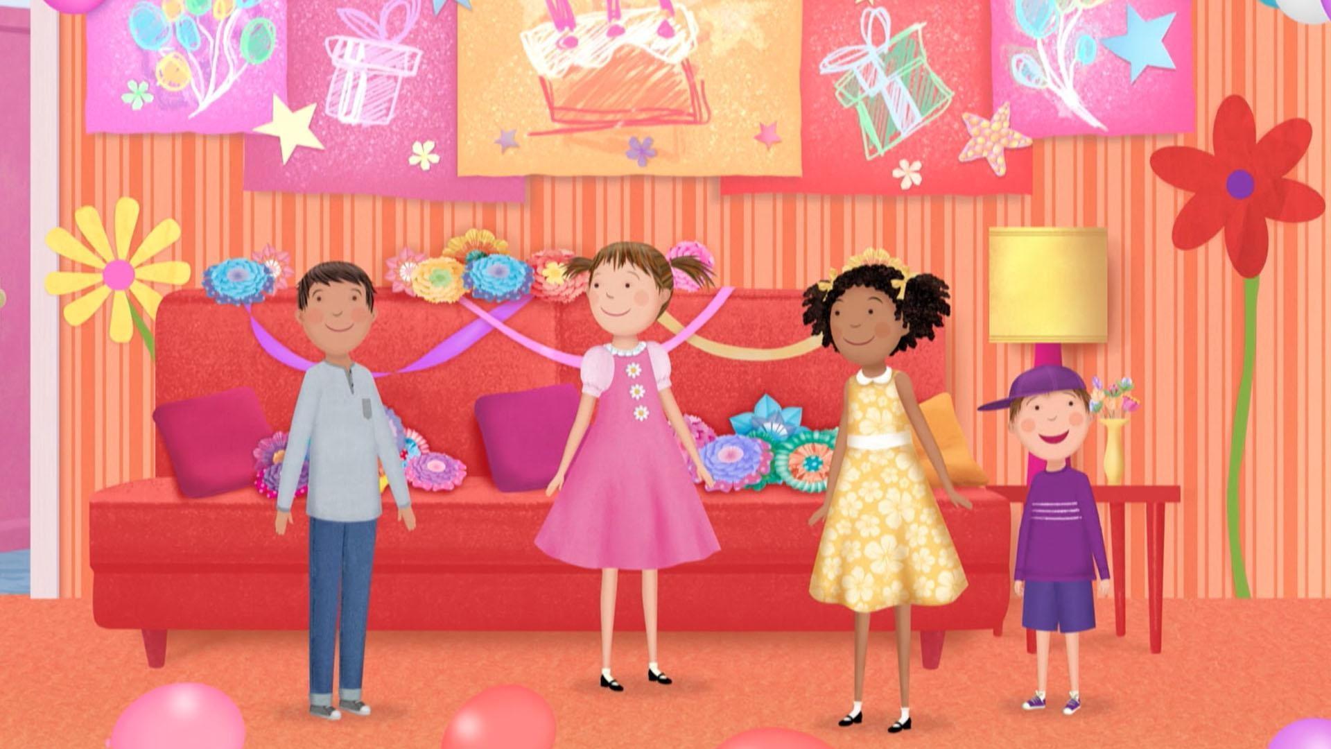 Pinkalicious throws Kendra a birthday party. / Norman plans a playdate.