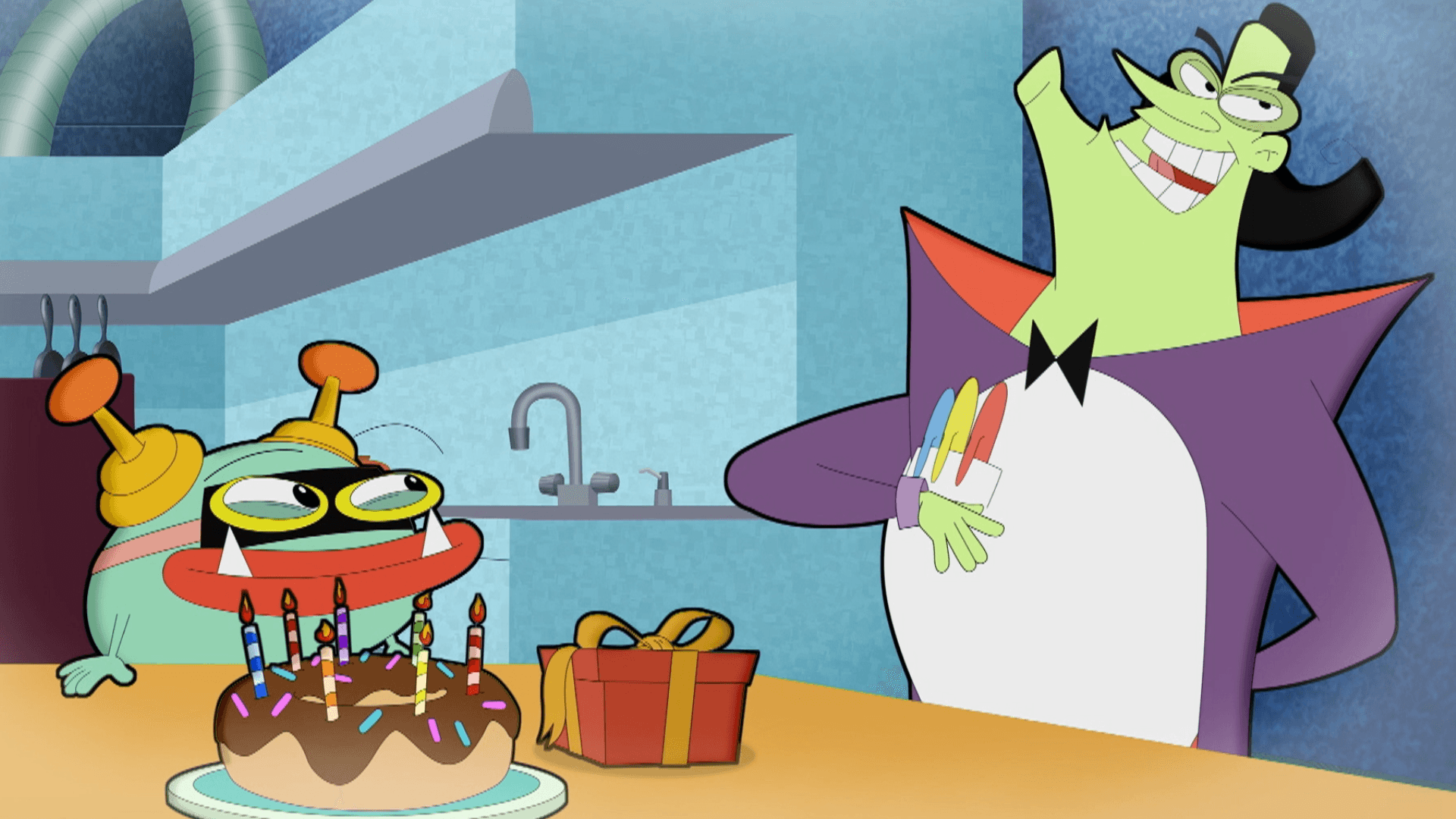 Buzz plans a lavish party for Hacker—but it may harm the environment.