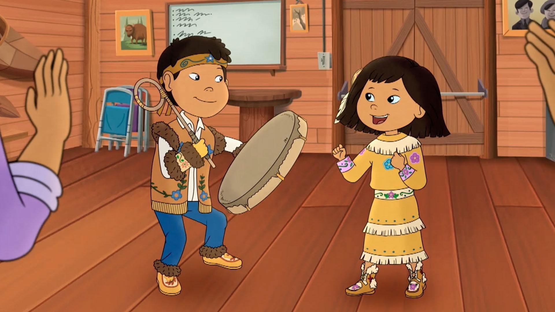 Molly returns Grandpa Nat's drum to him in time for the gathering at the tribal hall.