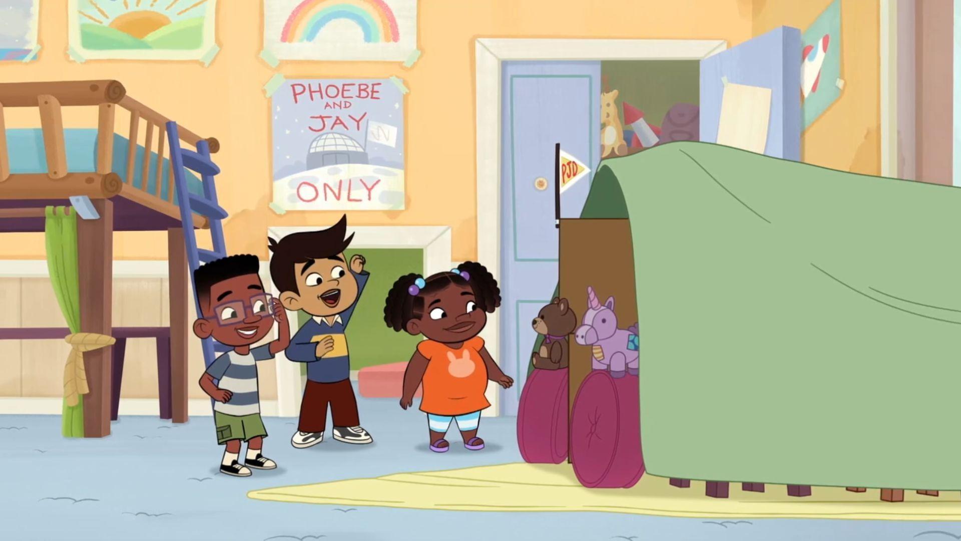 Phoebe & Jay learn how to build a pillow fort.