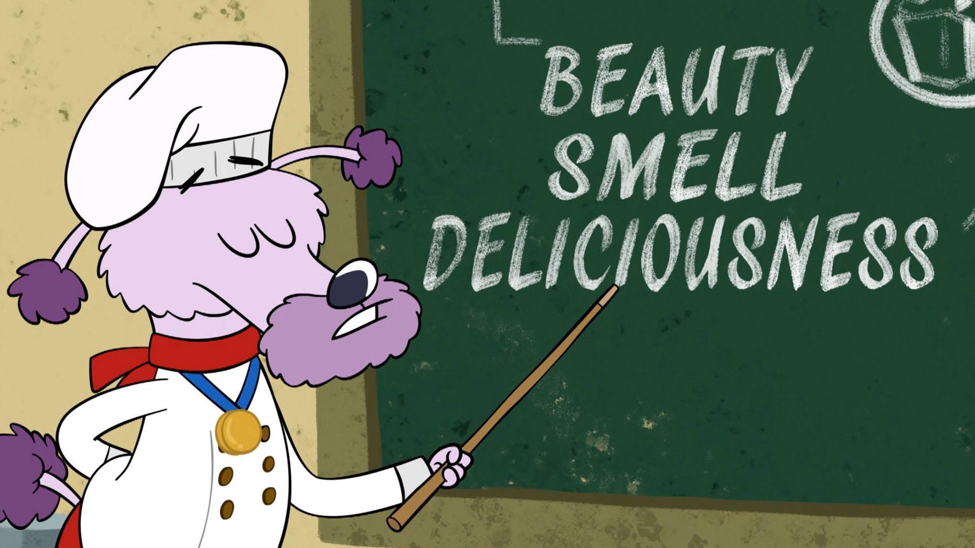 Leo rushes to his French cooking class so he can hand in his final project.