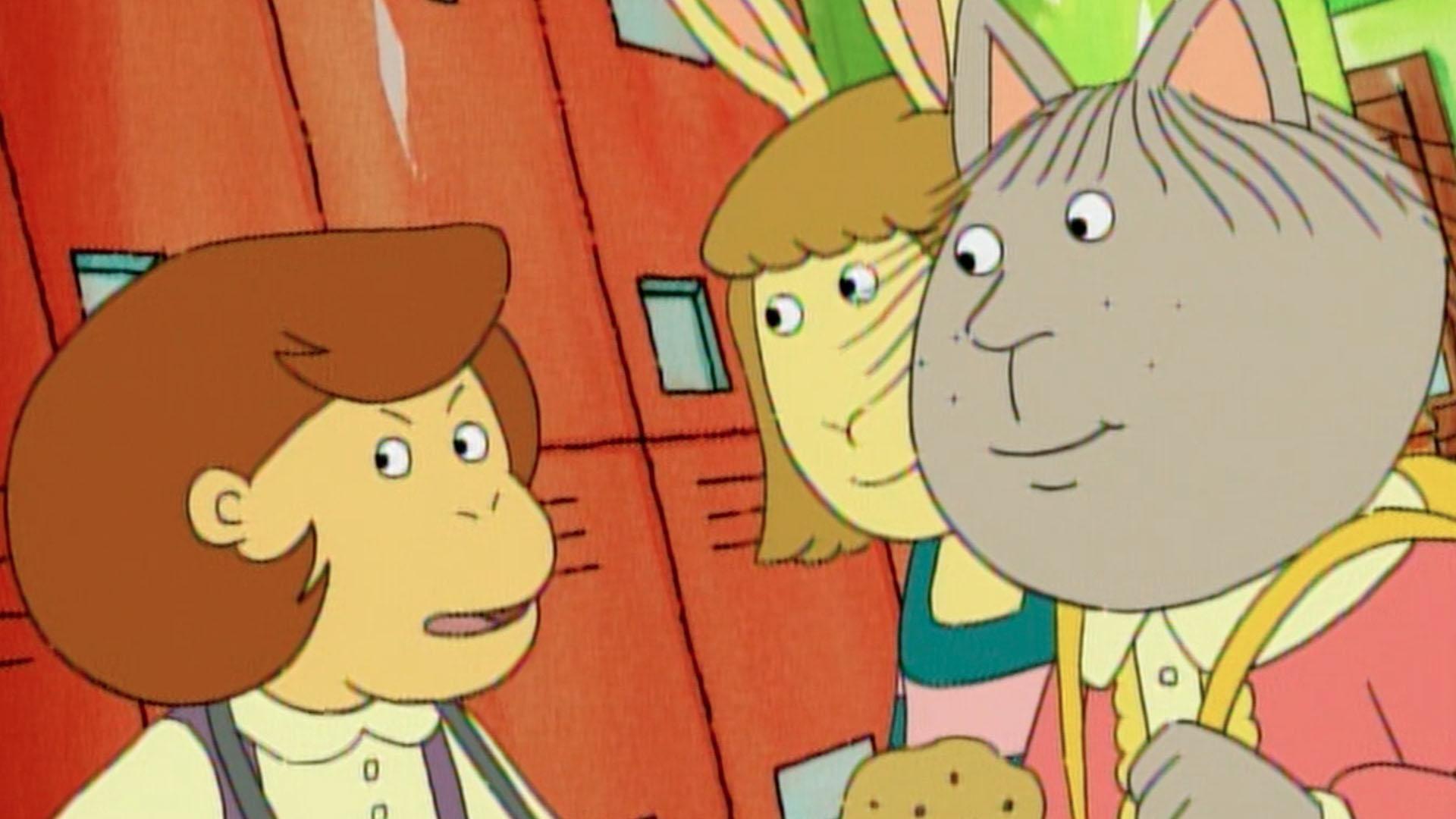 Muffy and Arthur are in a mock election. / Francine goes to war with her neighbor.