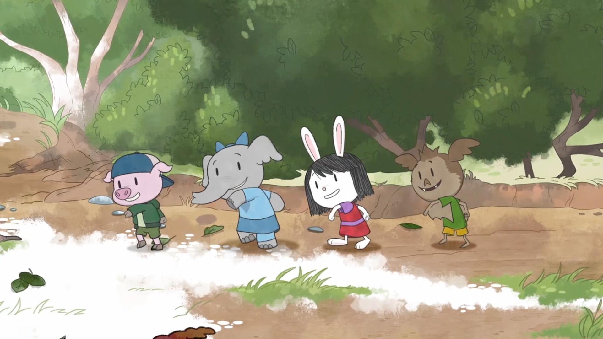 On the search for fungi, the kids sing a song about the importance of our sense of smell!