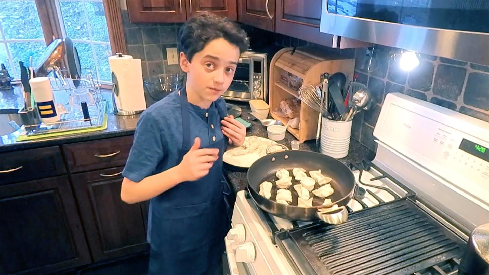 Oliver is filled in on how to make dumplings at home from restaurateur Joanne Chang!