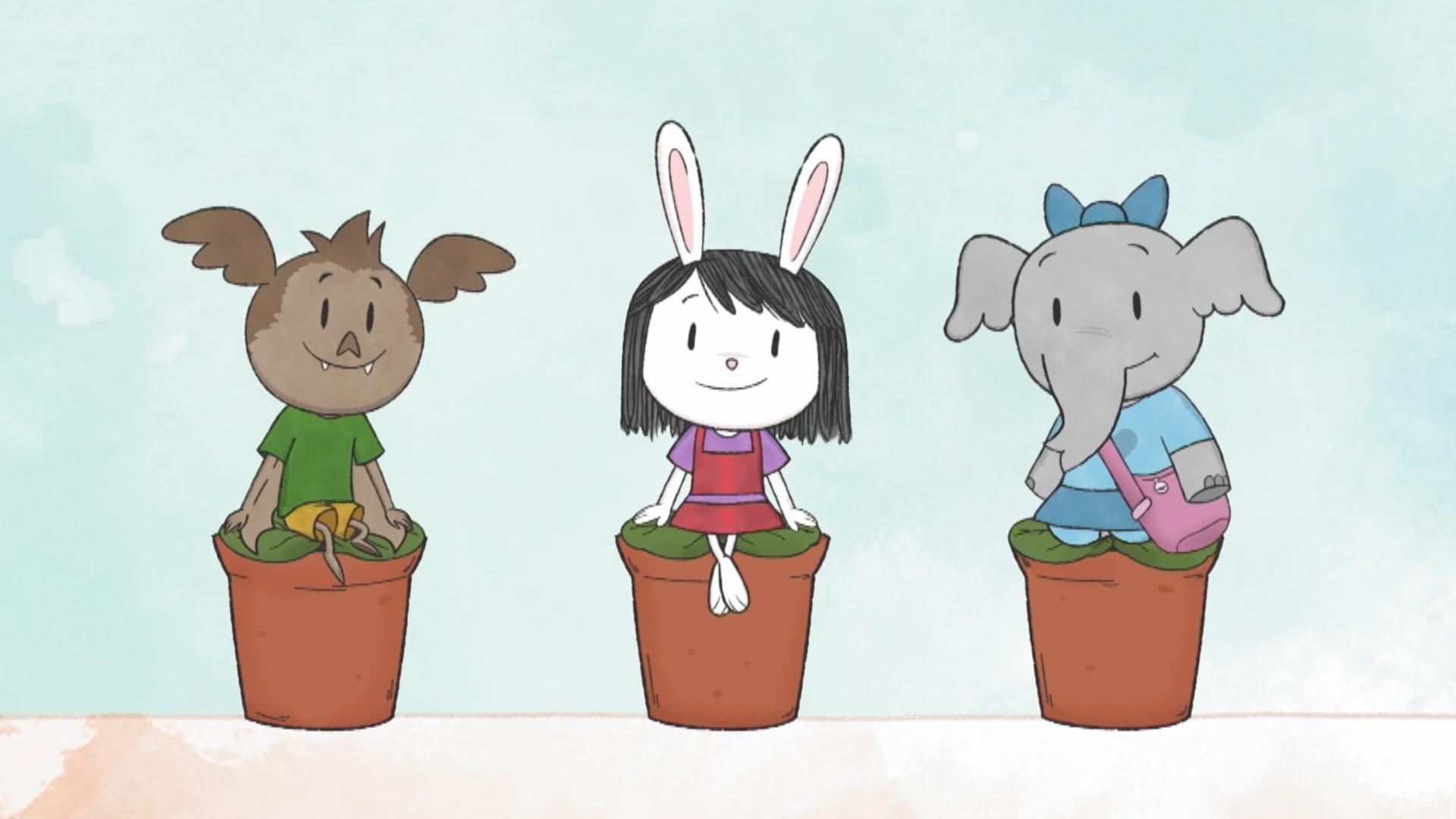 Elinor and friends sing a song about the way that plants grow.