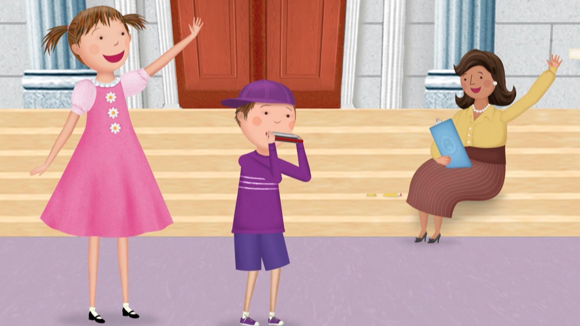 Peter has made everyone sad with his blues music. Only Pinkalicious can cheer everyone up!