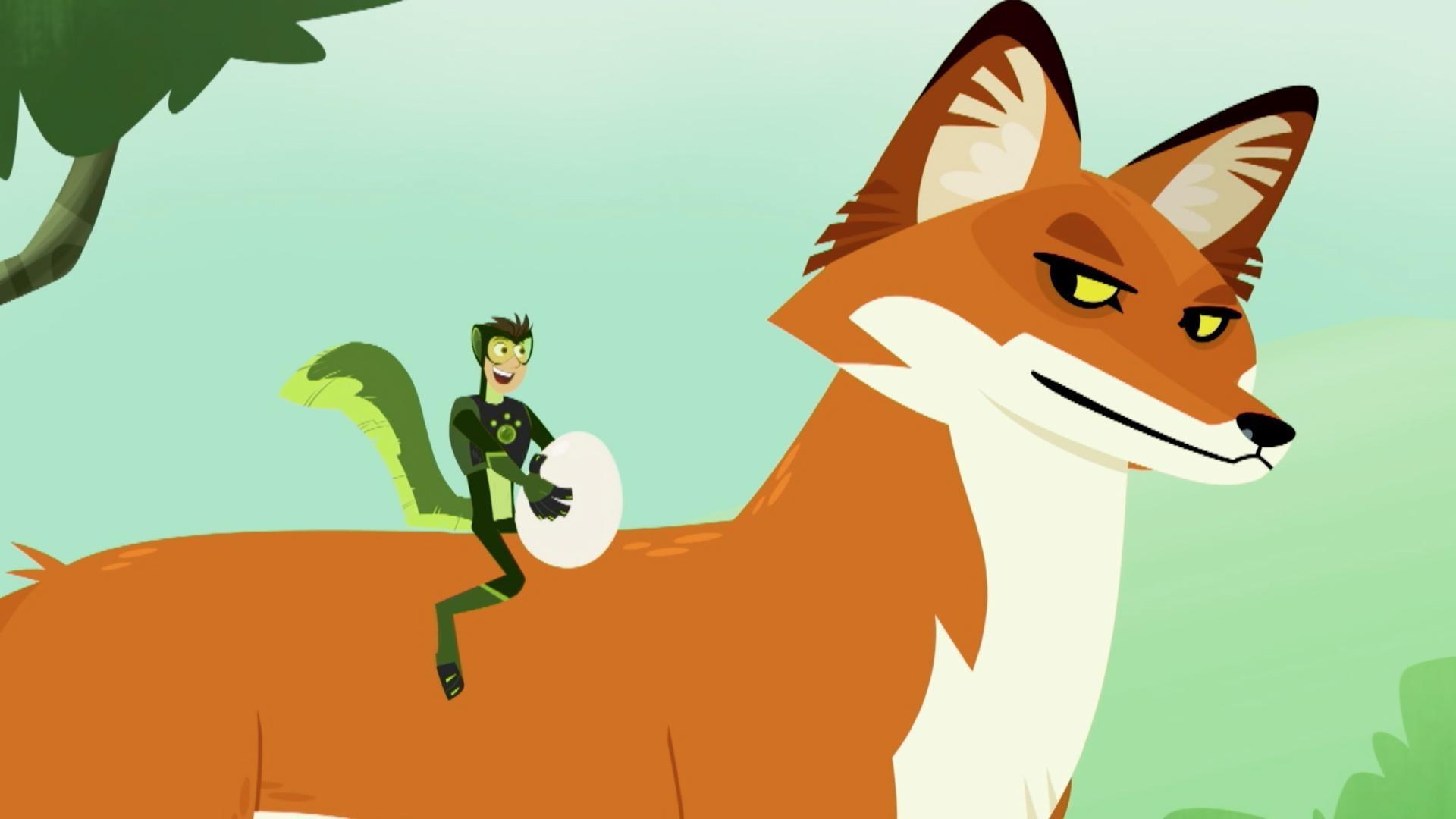 While in his Squirrel Creature Power Suit, Chris gets caught and carried off by a red fox.