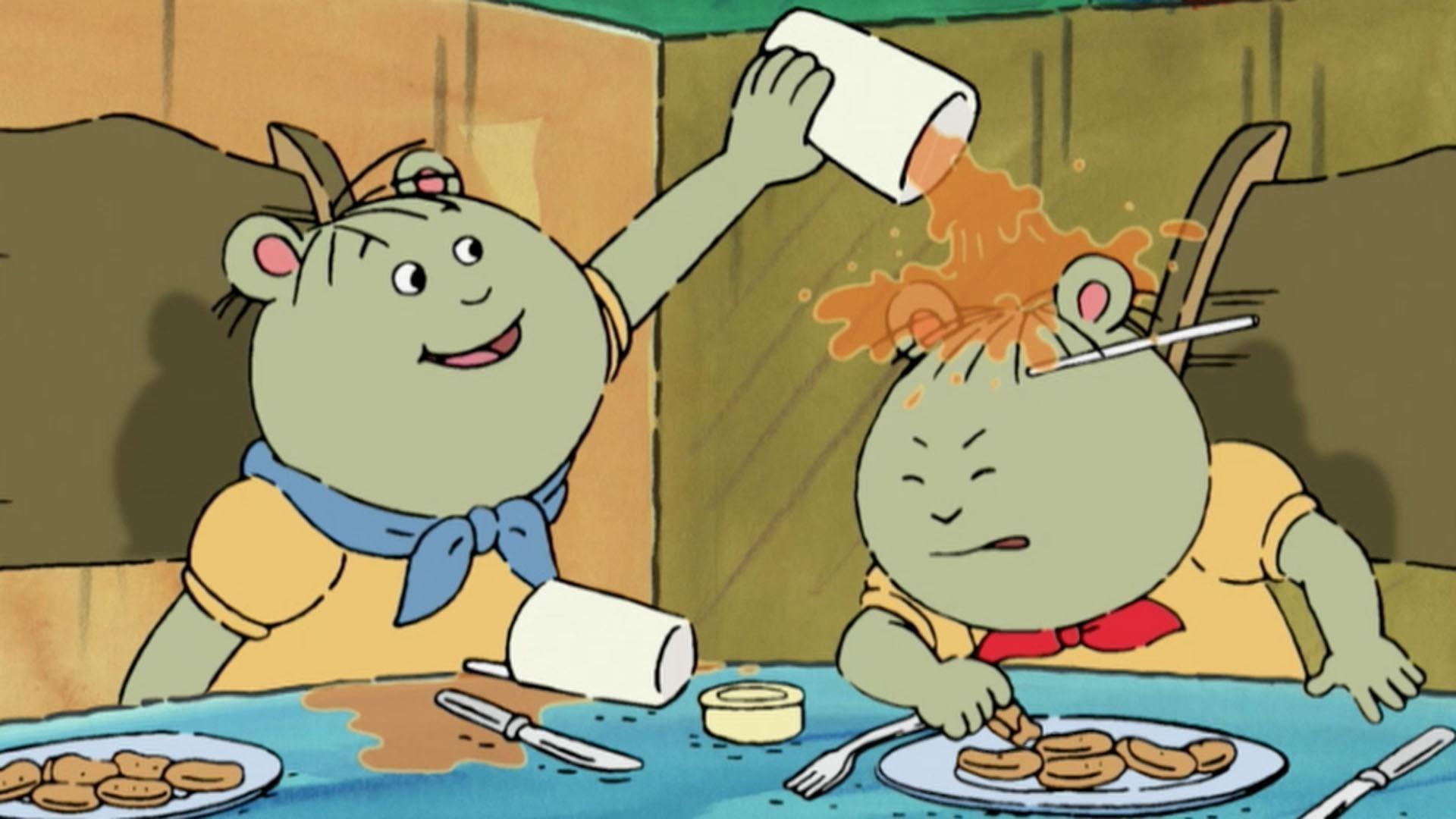 Arthur sells some old toys. / The Tibbles want to take their grandmother out to dinner.