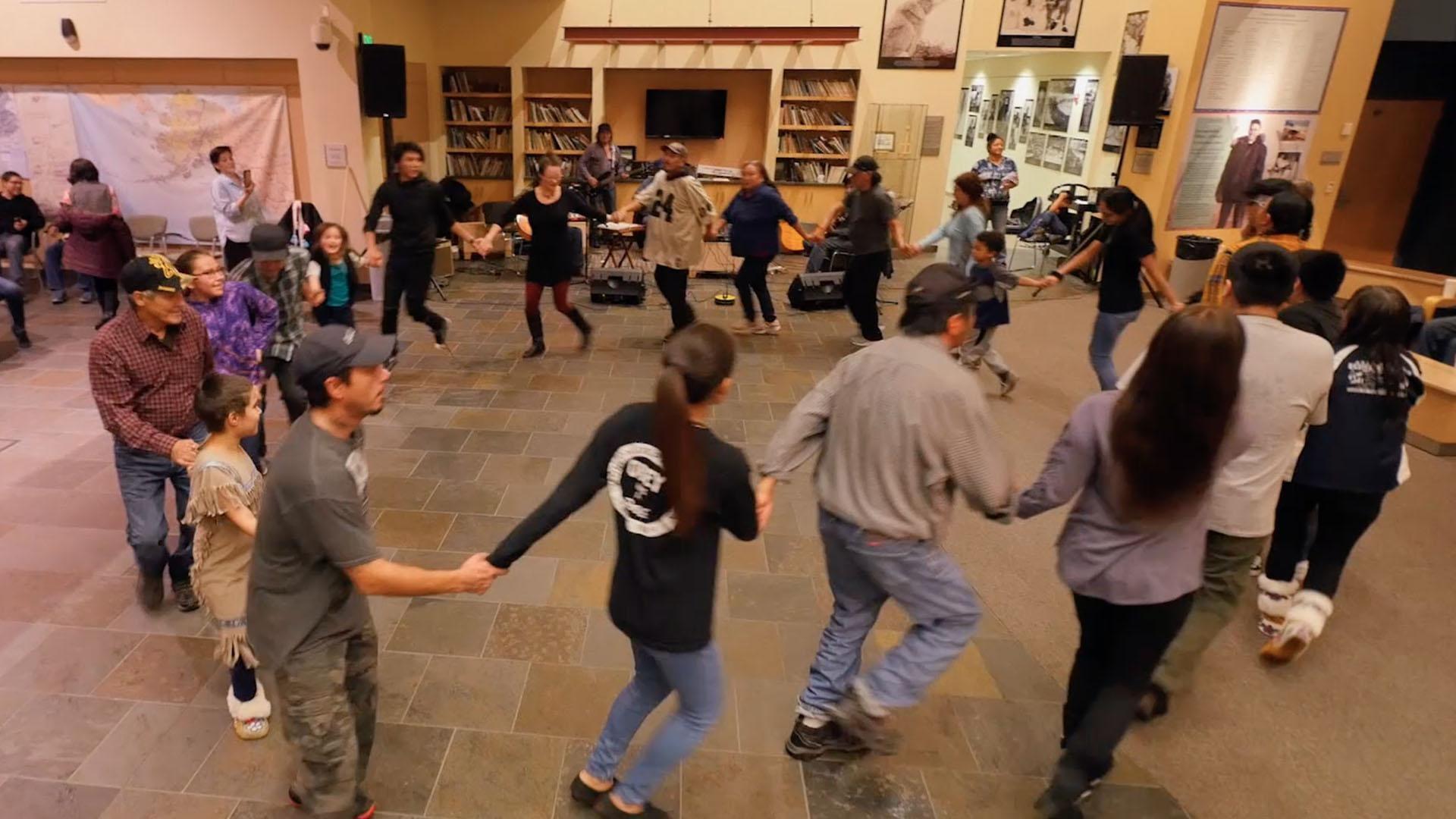 Real kids in Fairbanks, AK learn about traditional jigging.